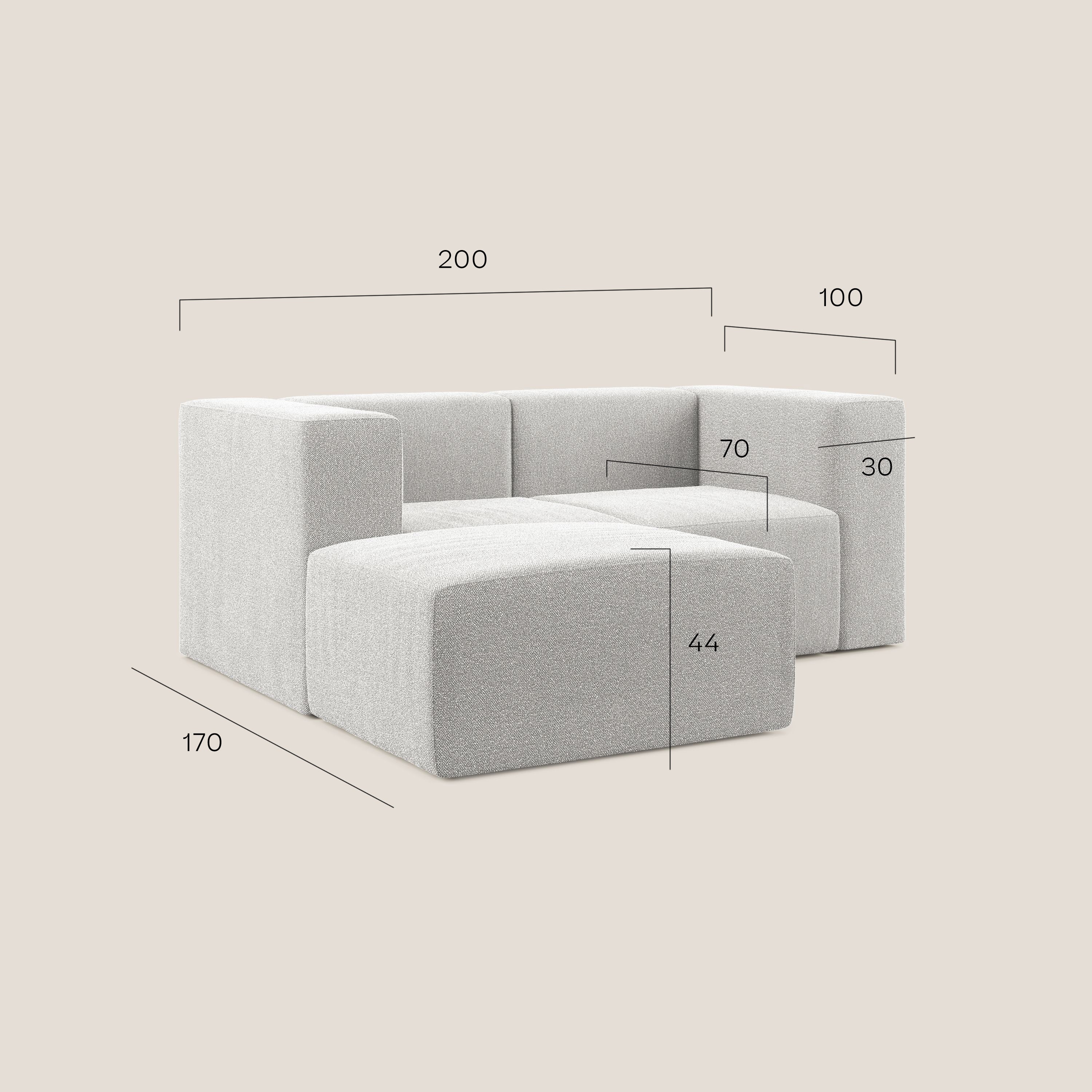 Nettuno canapé d'angle reversible modulable en bouclette douce T07 rouge - Image 7