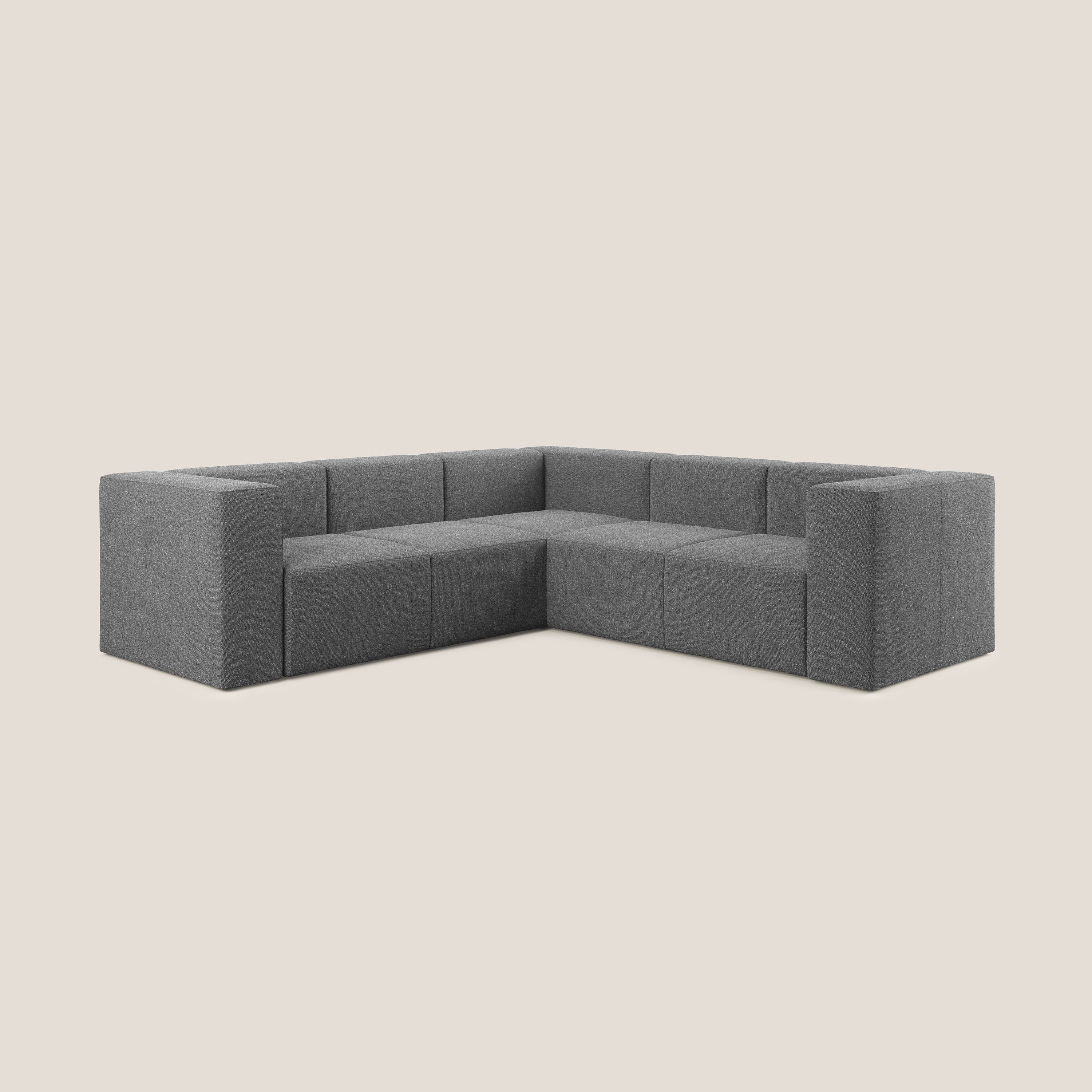 Nettuno canapé d'angle reversible modulable en bouclette douce T07 anthracite - Image 3