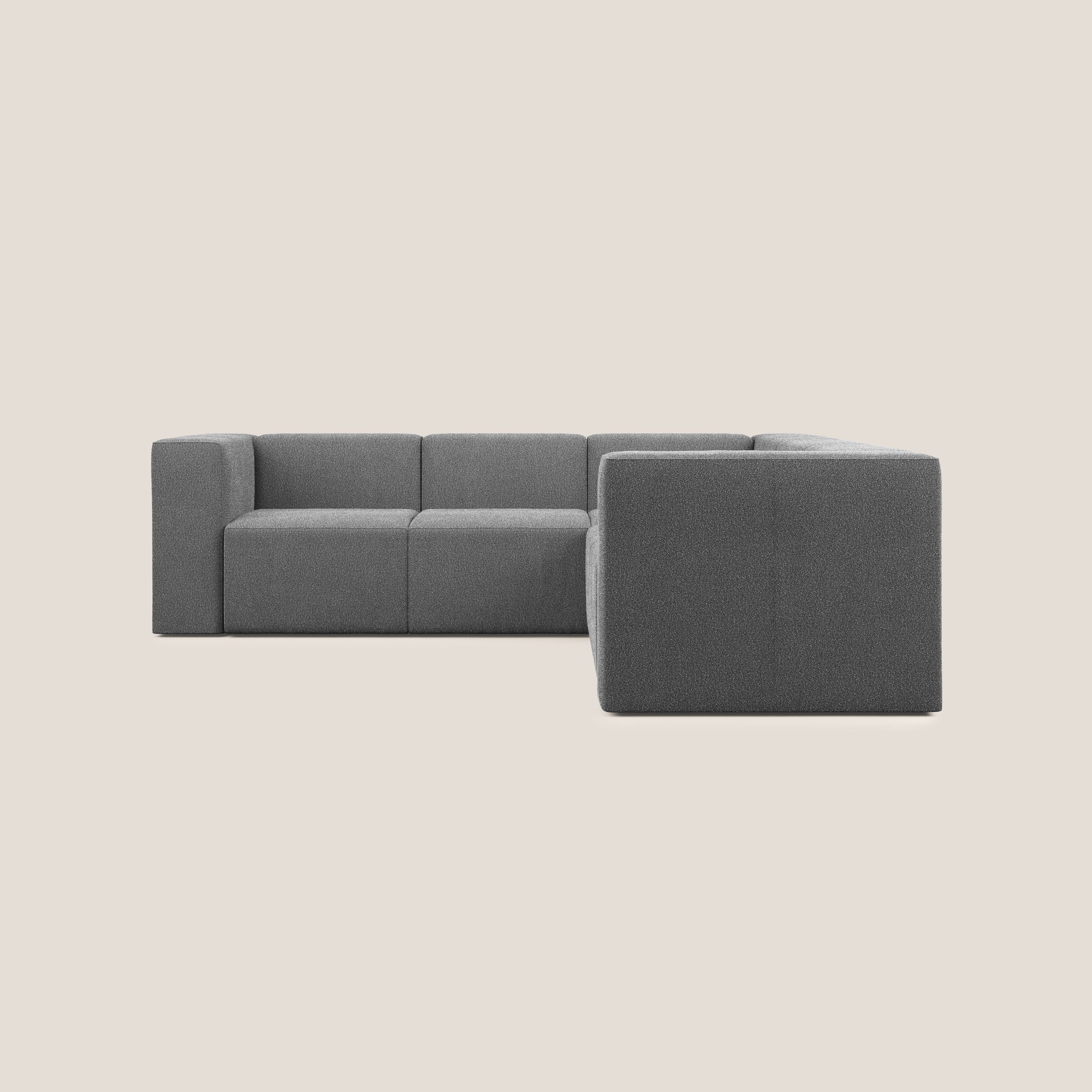 Nettuno canapé d'angle reversible modulable en bouclette douce T07 anthracite - Image 4