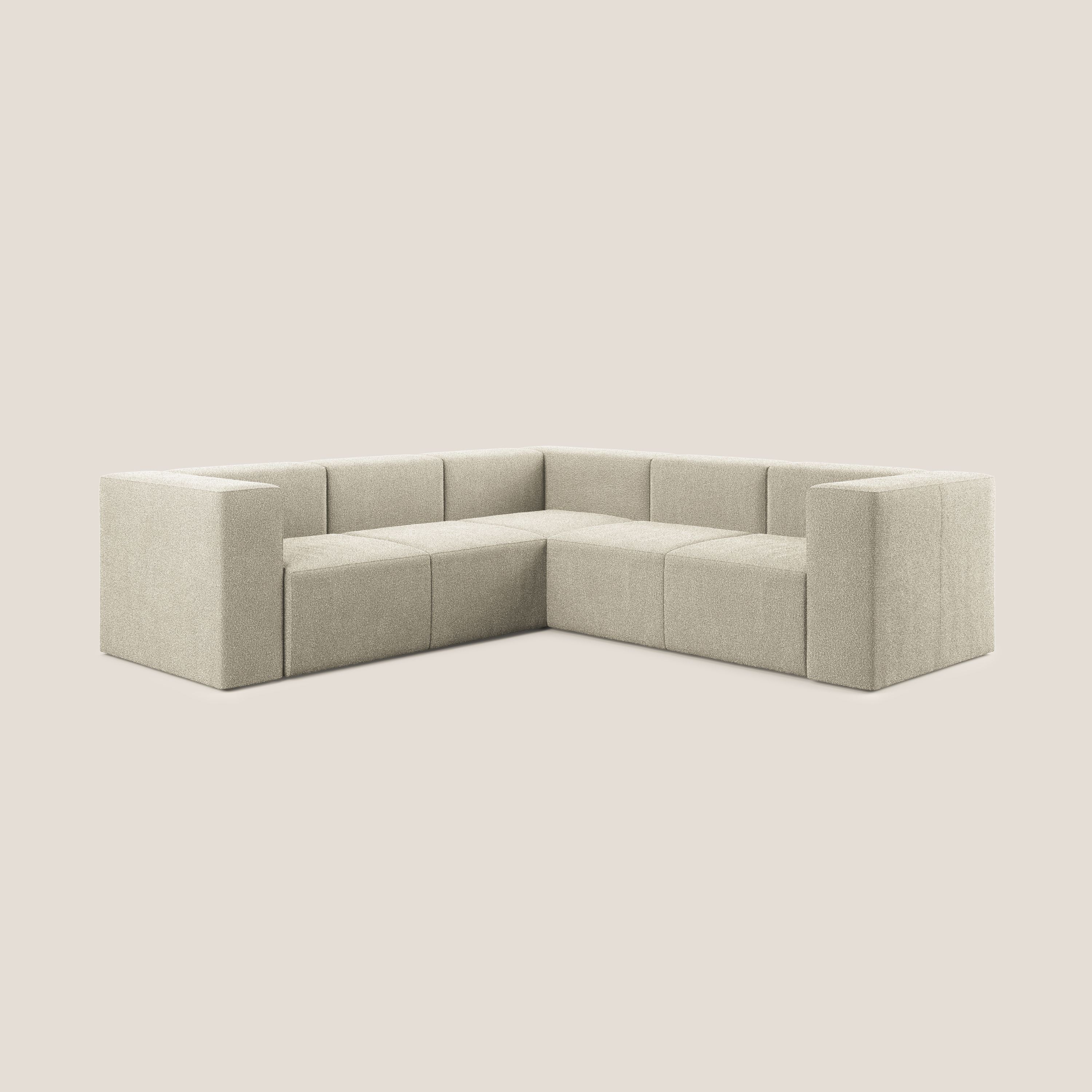 Nettuno canapé d'angle reversible modulable en bouclette douce T07 beige - Image 2