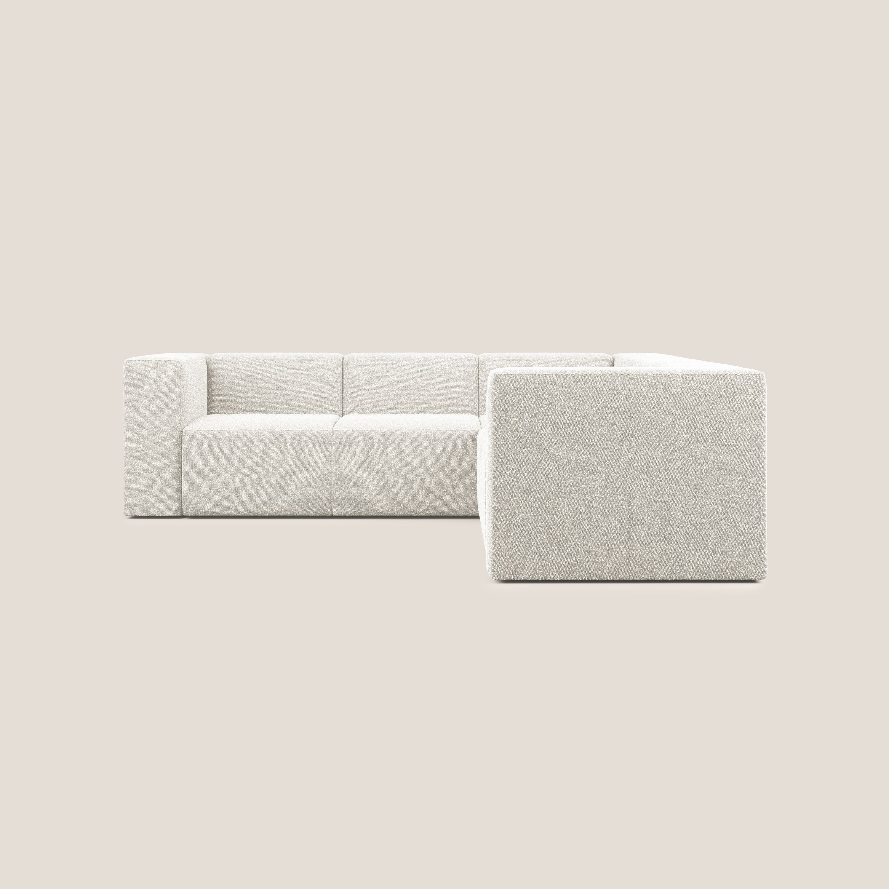 Nettuno canapé d'angle reversible modulable en bouclette douce T07 blanc - Image 3