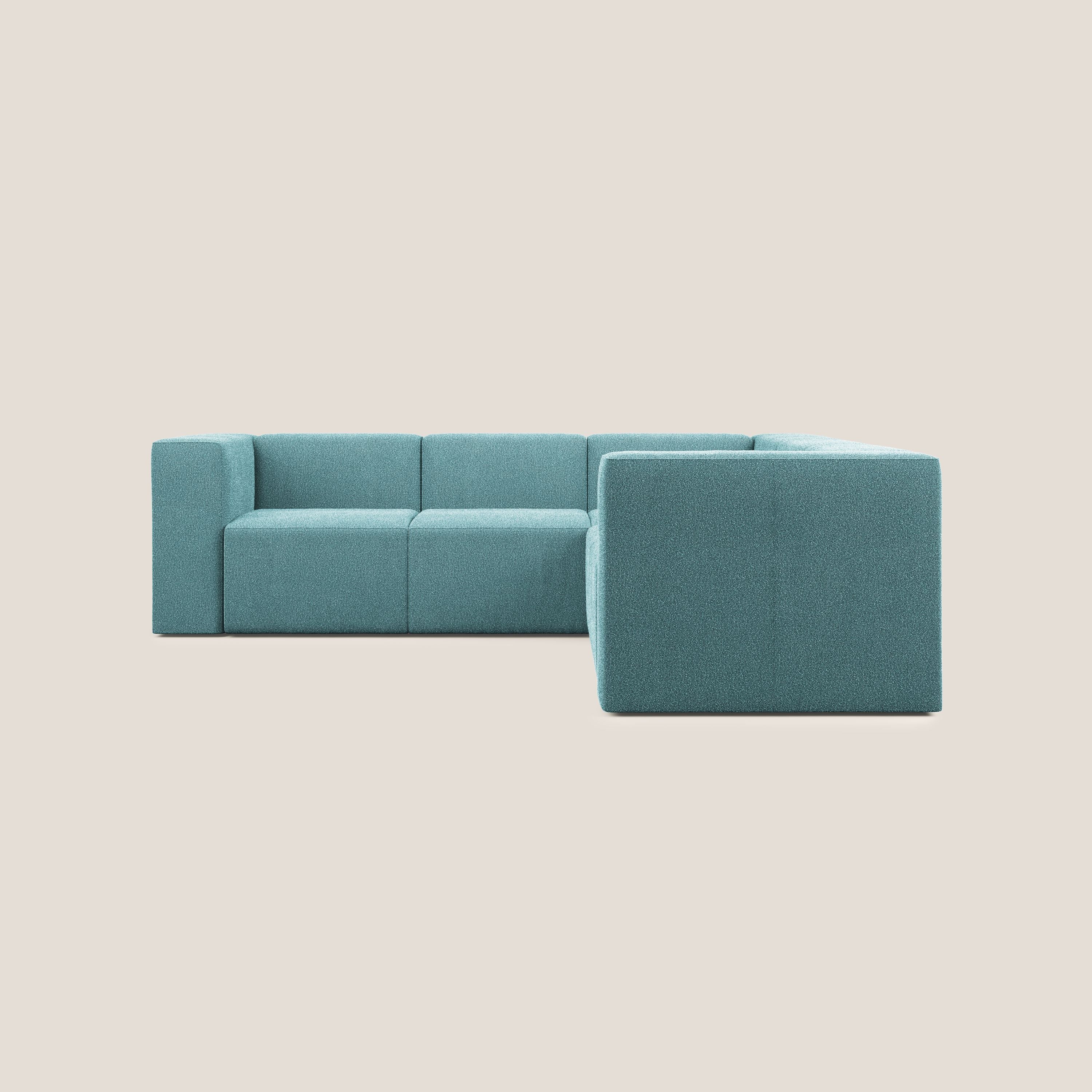 Nettuno canapé d'angle reversible modulable en bouclette douce T07 bleu clair - Image 3