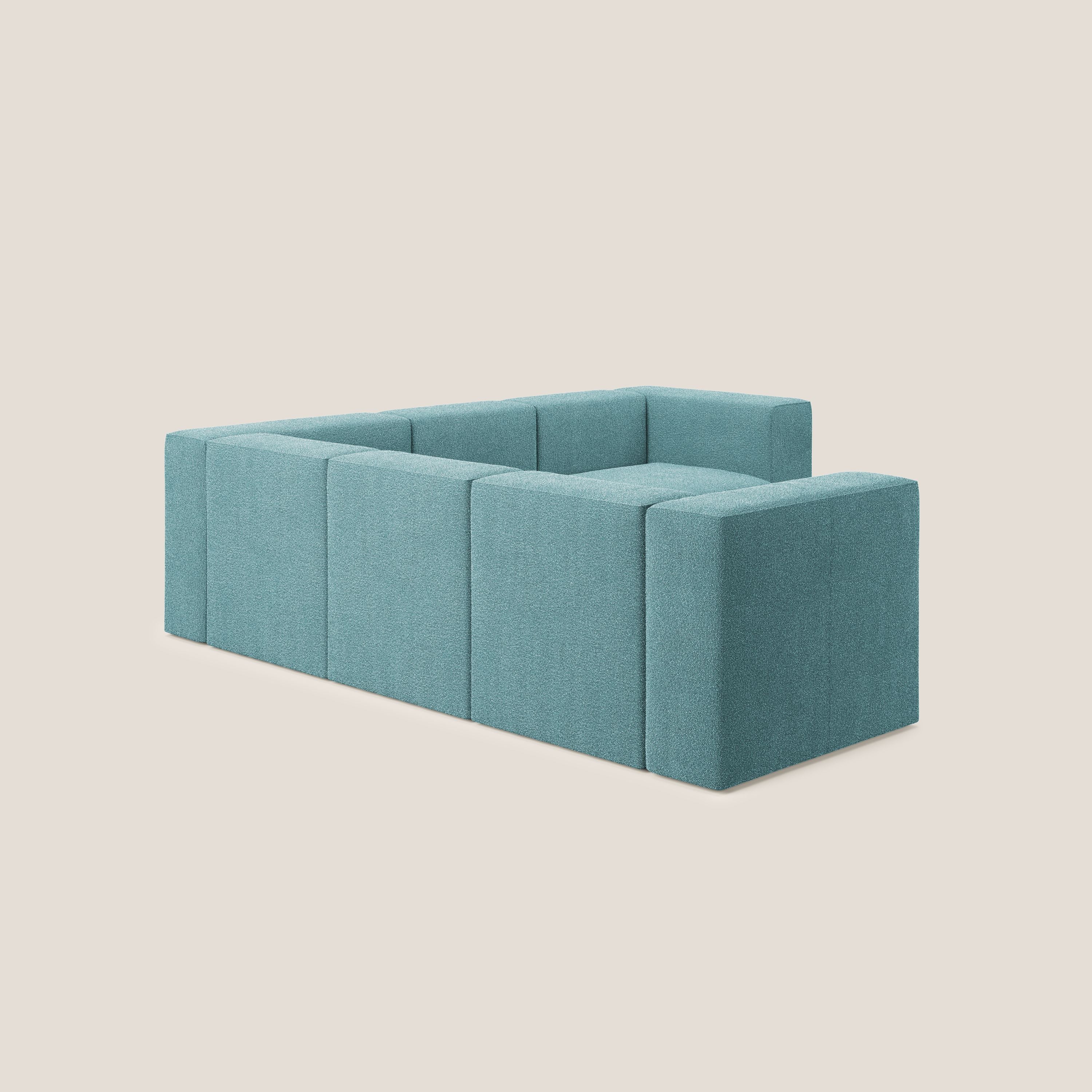 Nettuno canapé d'angle reversible modulable en bouclette douce T07 bleu clair - Image 4