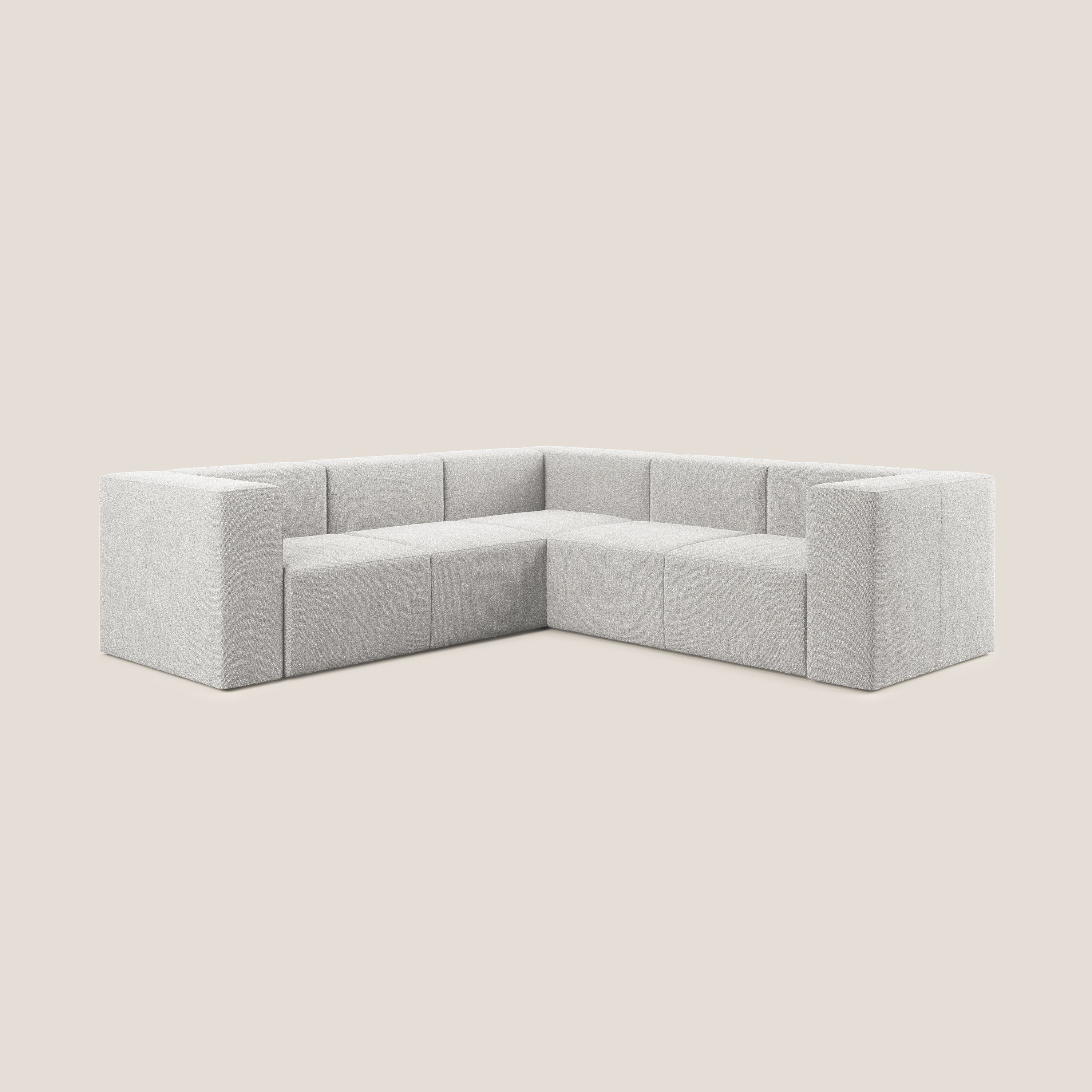 Nettuno canapé d'angle reversible modulable en bouclette douce T07 gris - Image 2