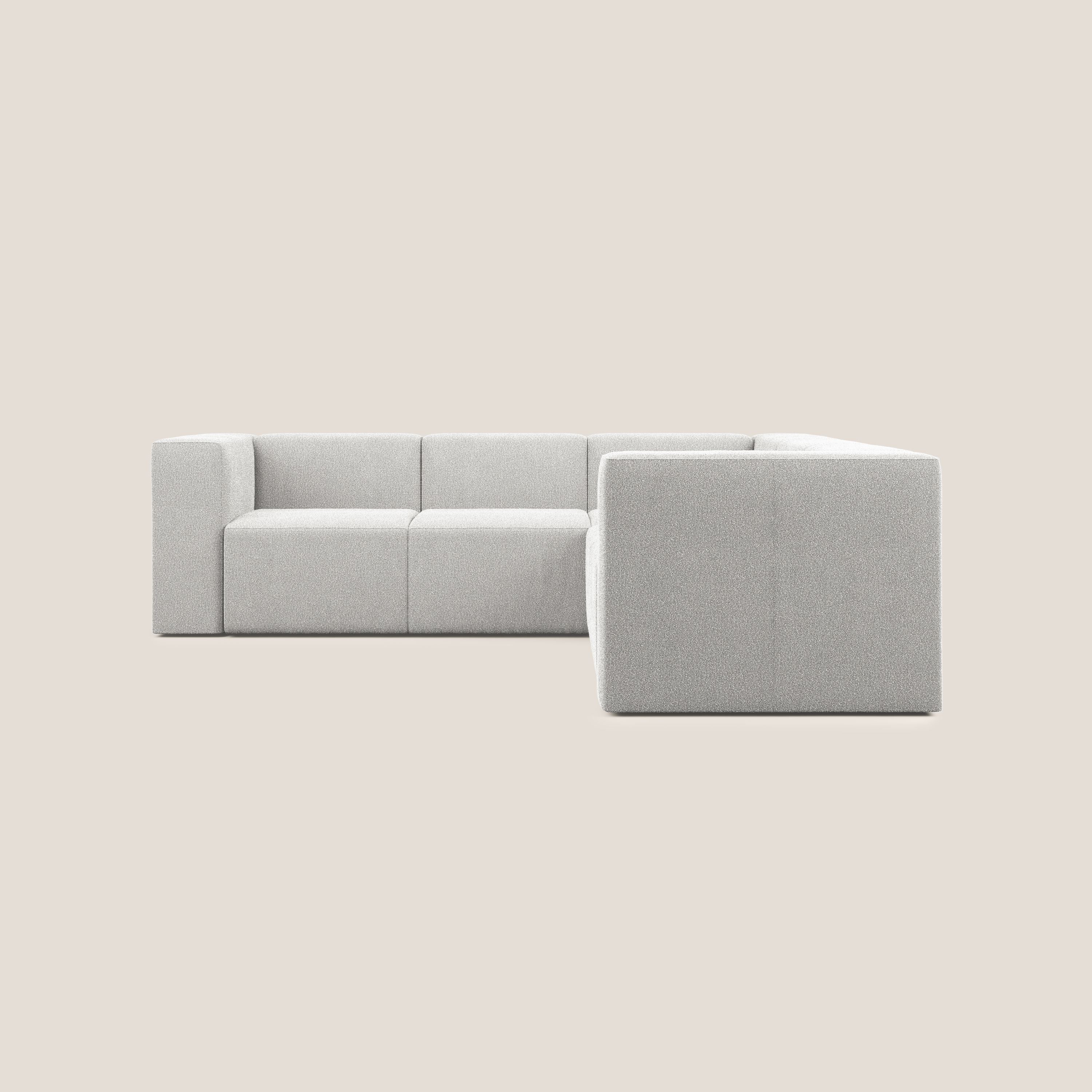 Nettuno canapé d'angle reversible modulable en bouclette douce T07 gris - Image 3