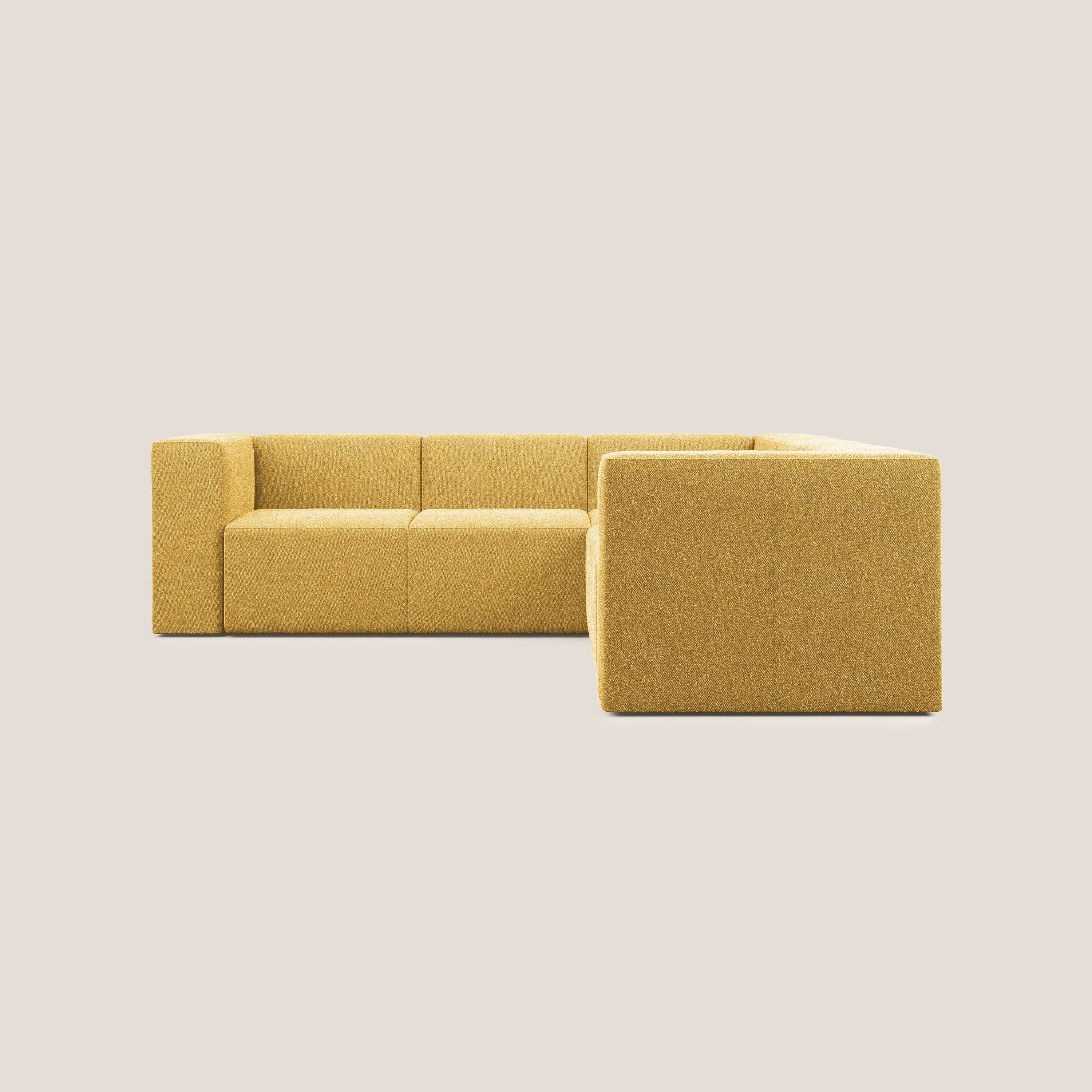 Nettuno canapé d'angle reversible modulable en bouclette douce T07 jaune - Image 3