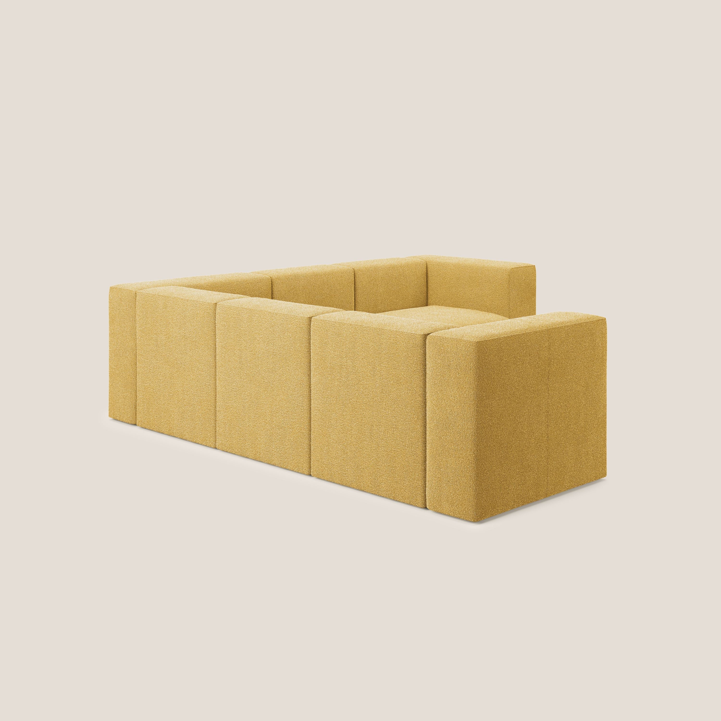 Nettuno canapé d'angle reversible modulable en bouclette douce T07 jaune - Image 4
