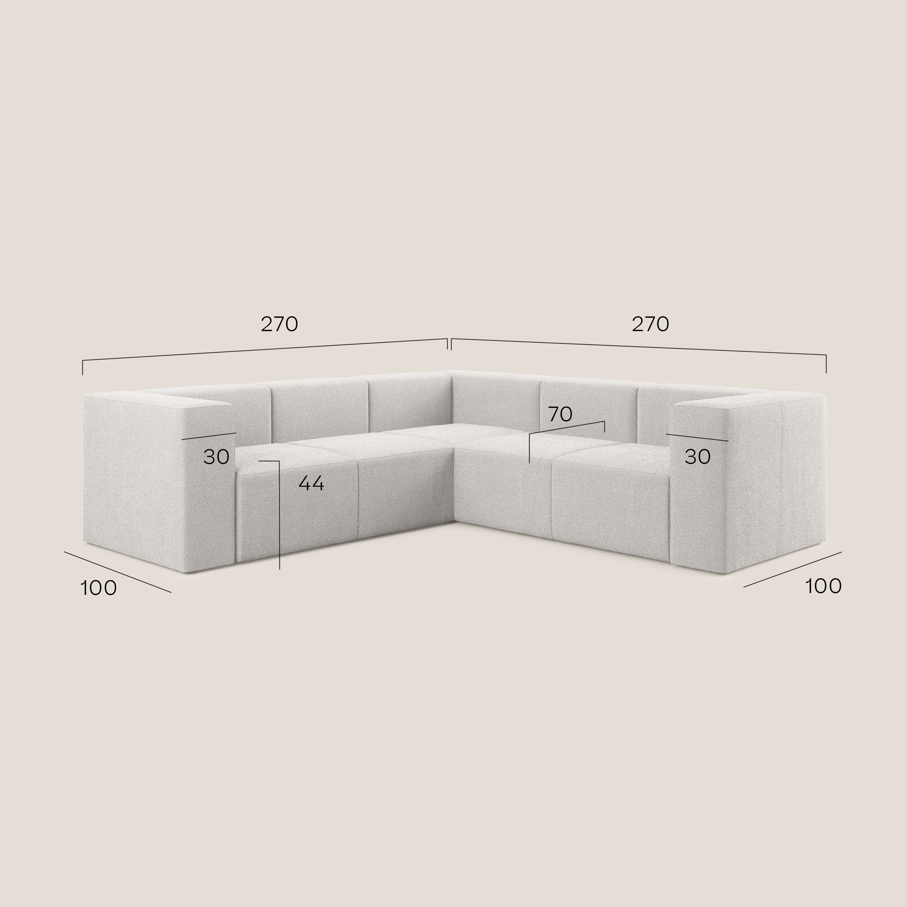 Nettuno canapé d'angle reversible modulable en bouclette douce T07 rouge - Image 6
