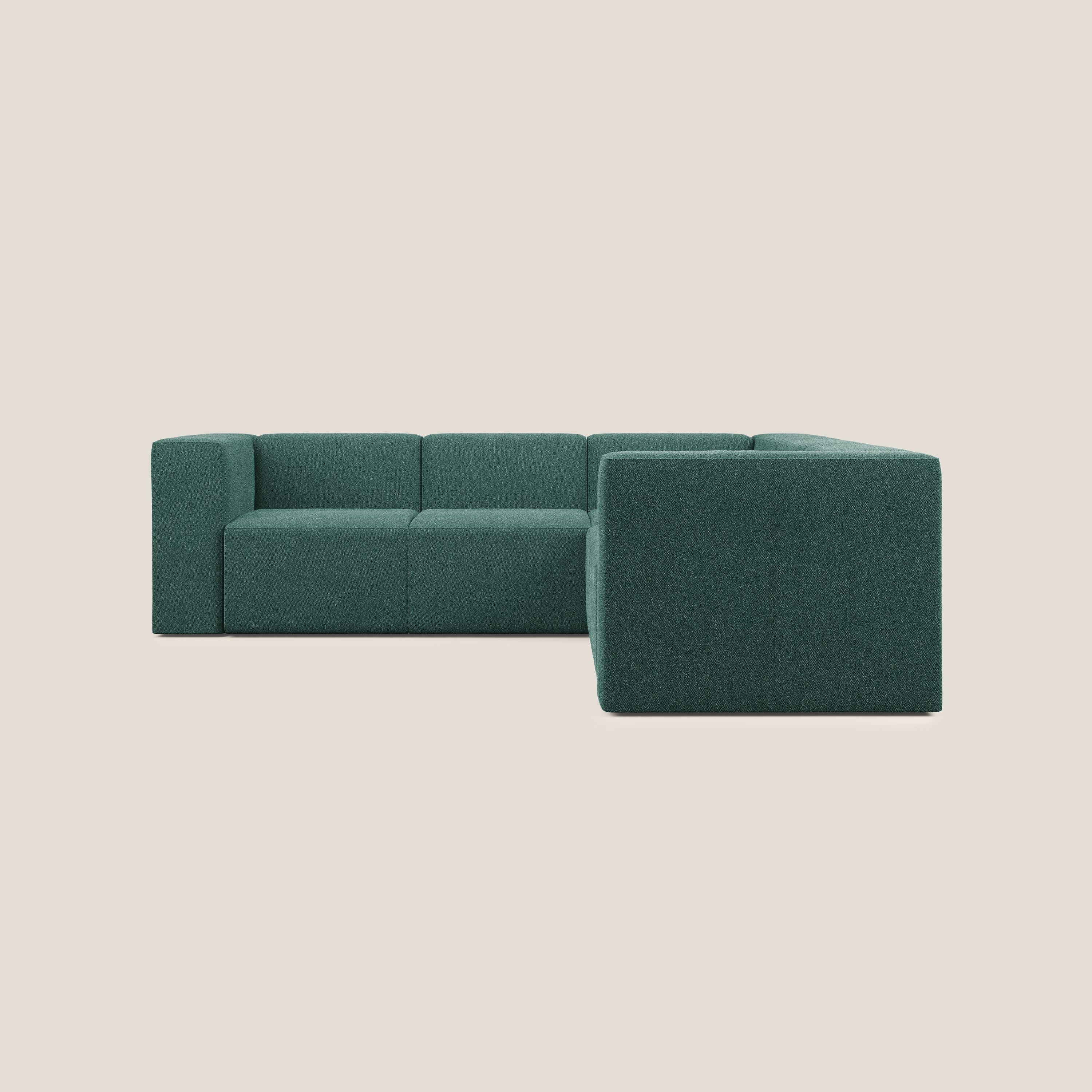 Nettuno canapé d'angle reversible modulable en bouclette douce T07 vert - Image 3