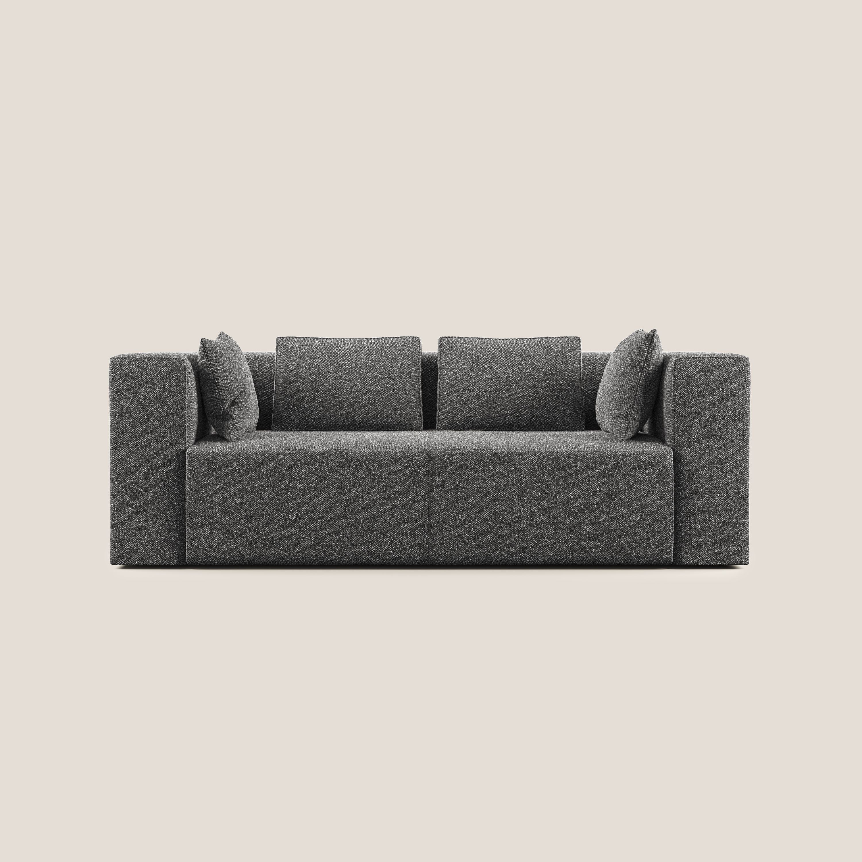 Nettuno canapé moderne modulable en bouclette douce T07 anthracite