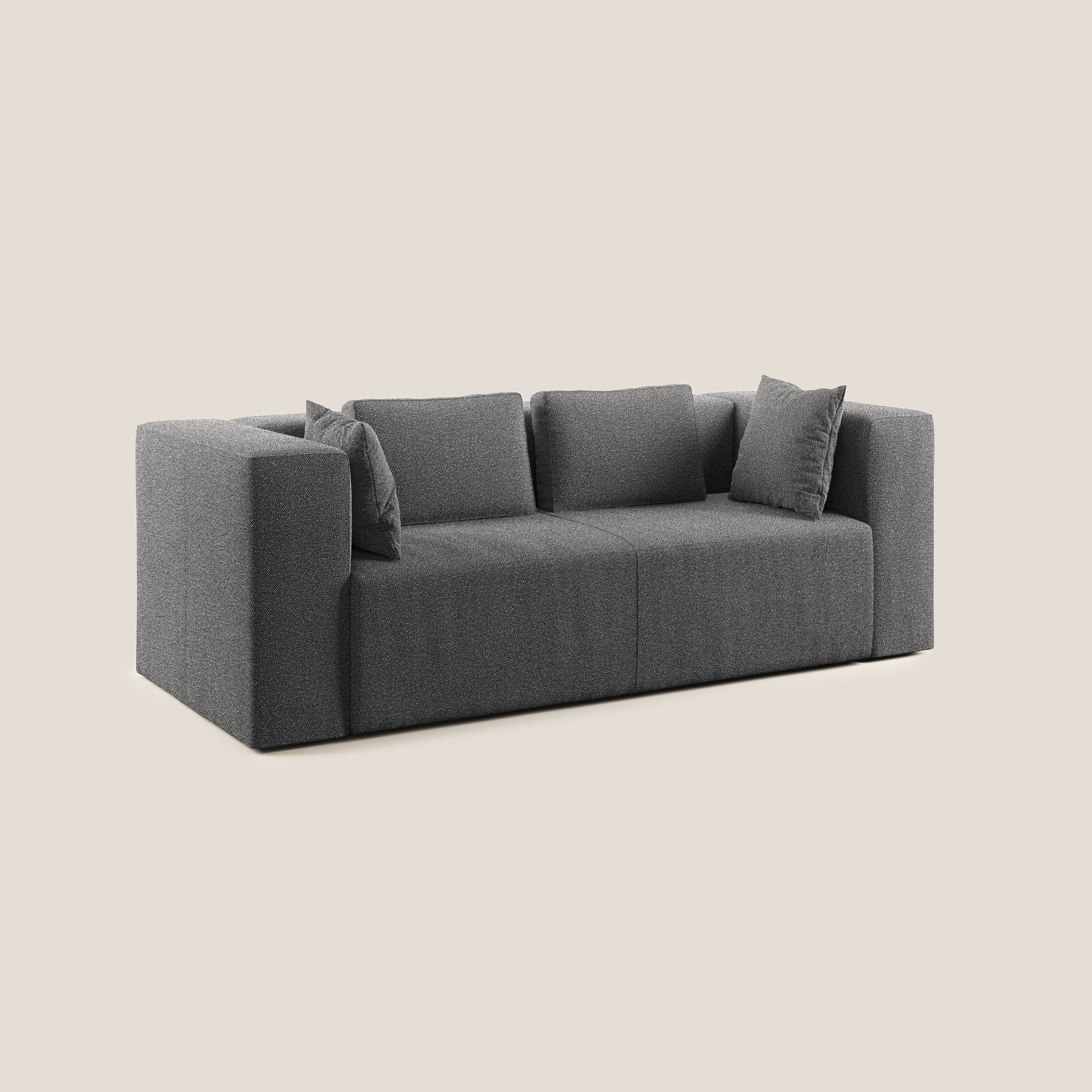 Nettuno canapé moderne modulable en bouclette douce T07 anthracite - Image 10