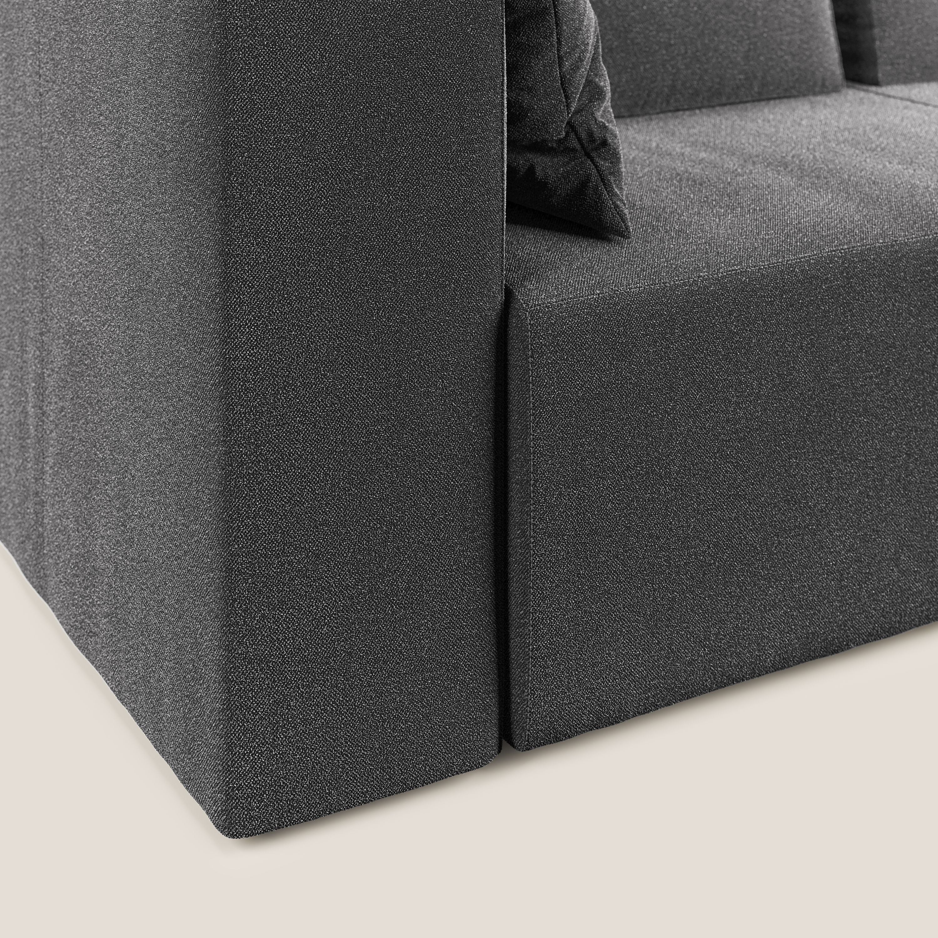 Nettuno canapé moderne modulable en bouclette douce T07 anthracite - Image 4