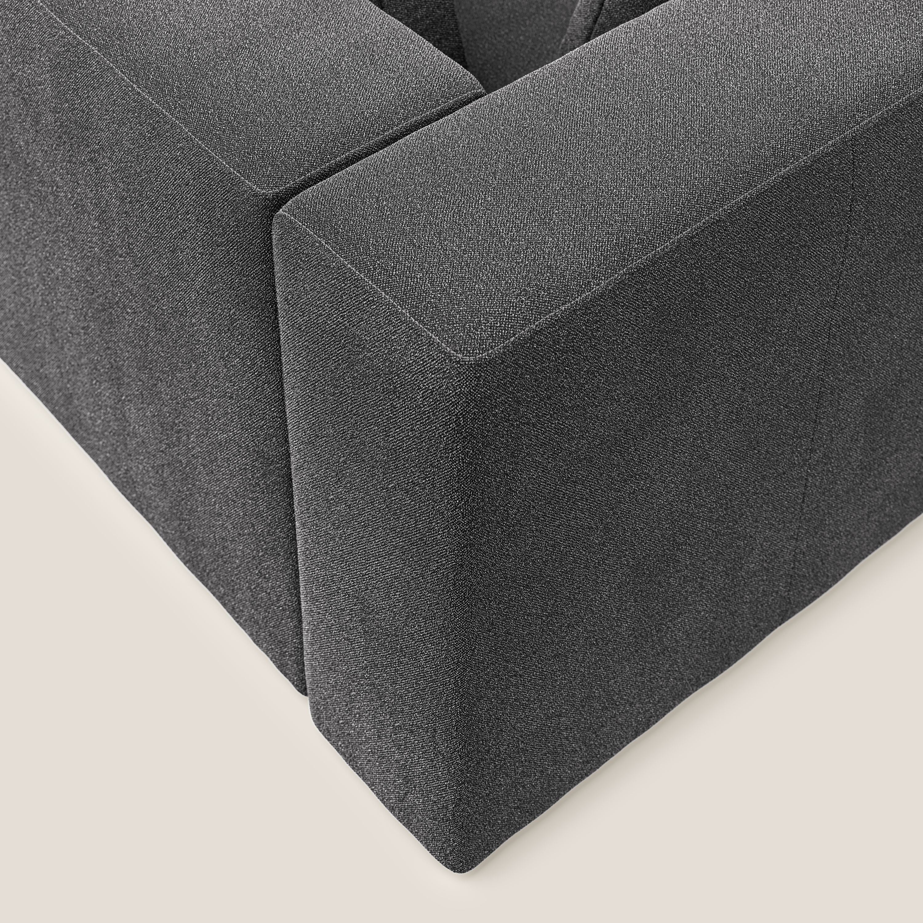 Nettuno canapé moderne modulable en bouclette douce T07 anthracite - Image 5