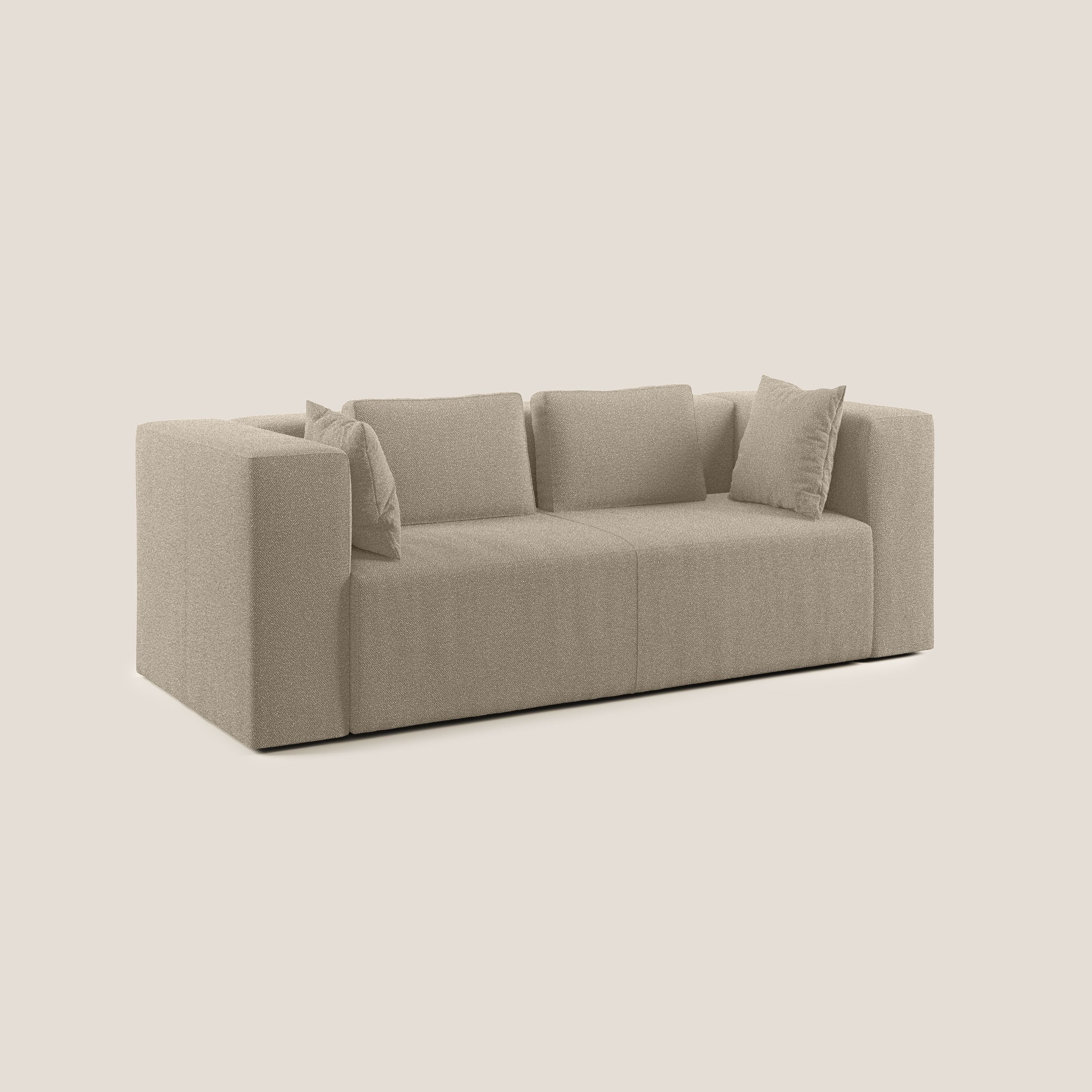 Nettuno canapé moderne modulable en bouclette douce T07 beige - Image 10
