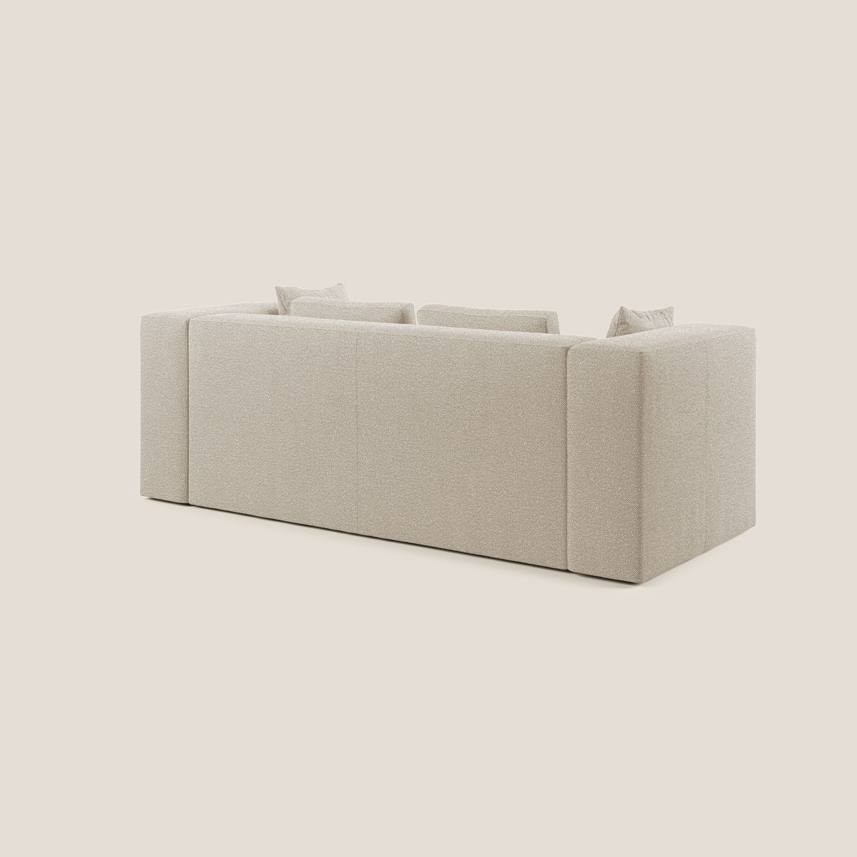 Nettuno canapé moderne modulable en bouclette douce T07 blanc - Image 3