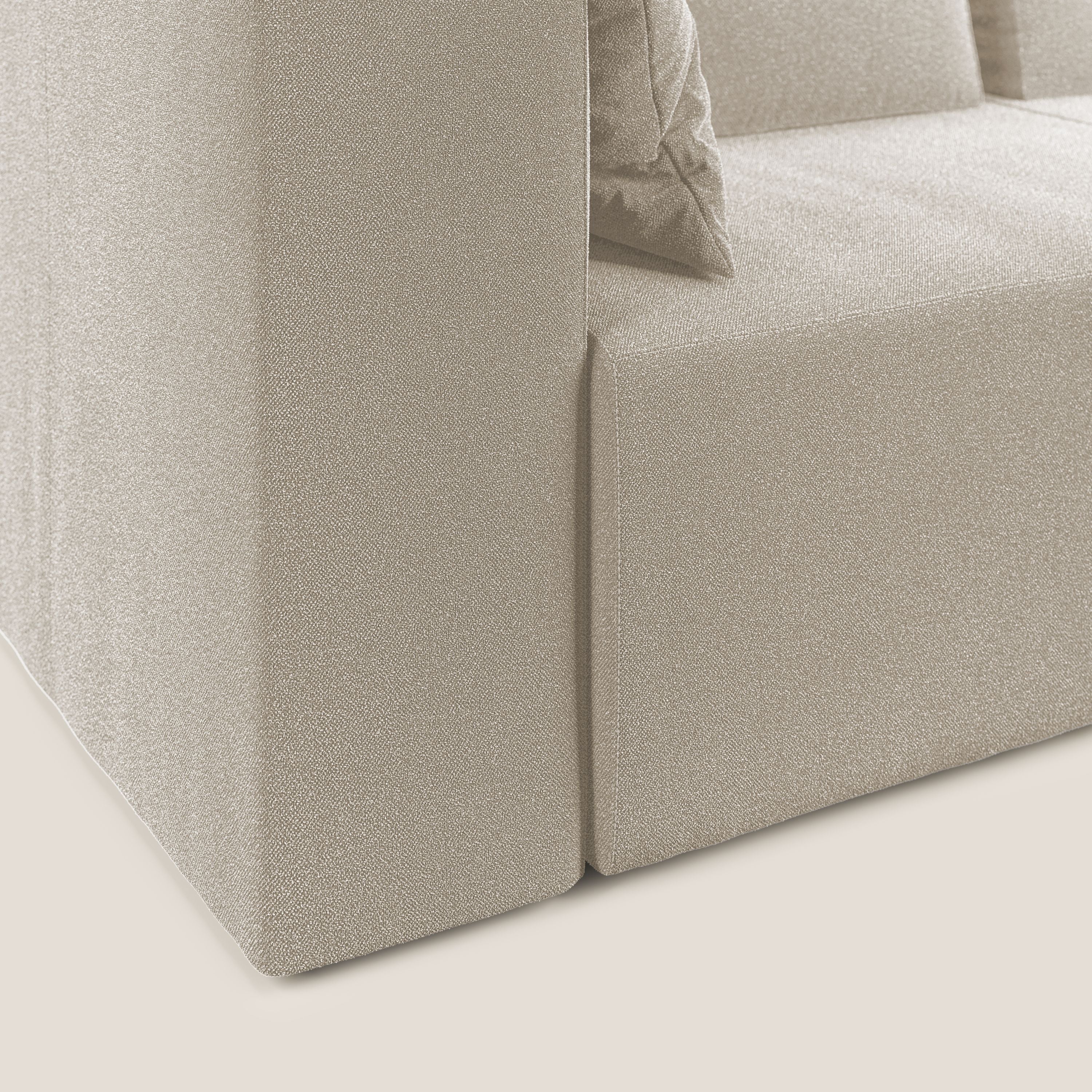 Nettuno canapé moderne modulable en bouclette douce T07 blanc - Image 4