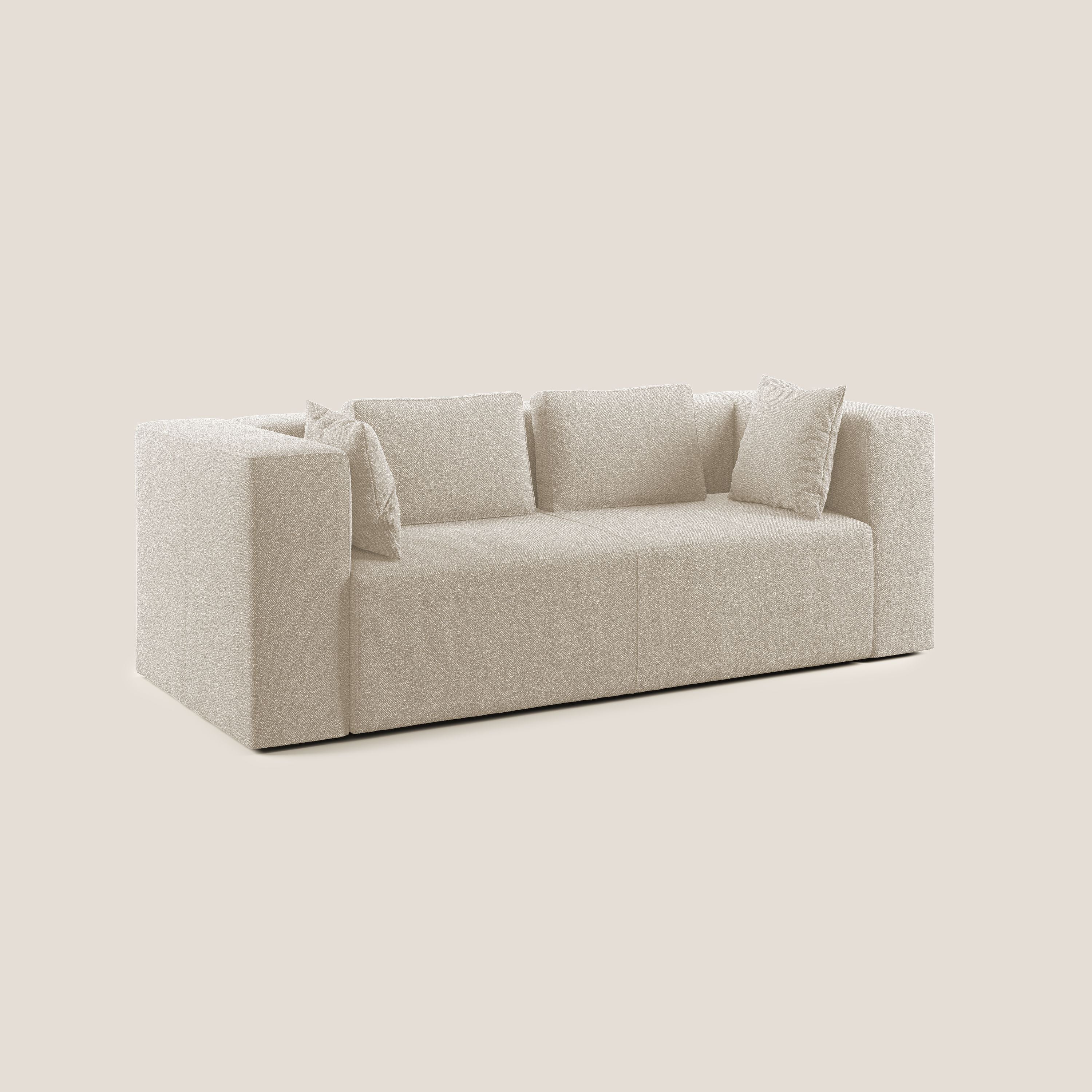 Nettuno canapé moderne modulable en bouclette douce T07 blanc - Image 9