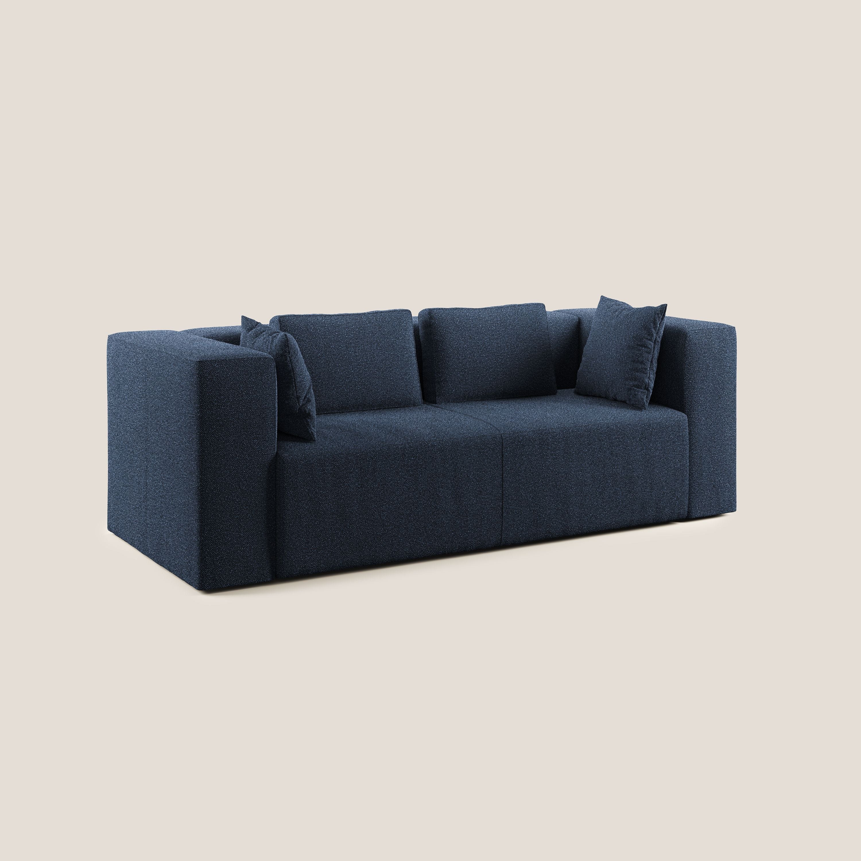 Nettuno canapé moderne modulable en bouclette douce T07 bleu - Image 10
