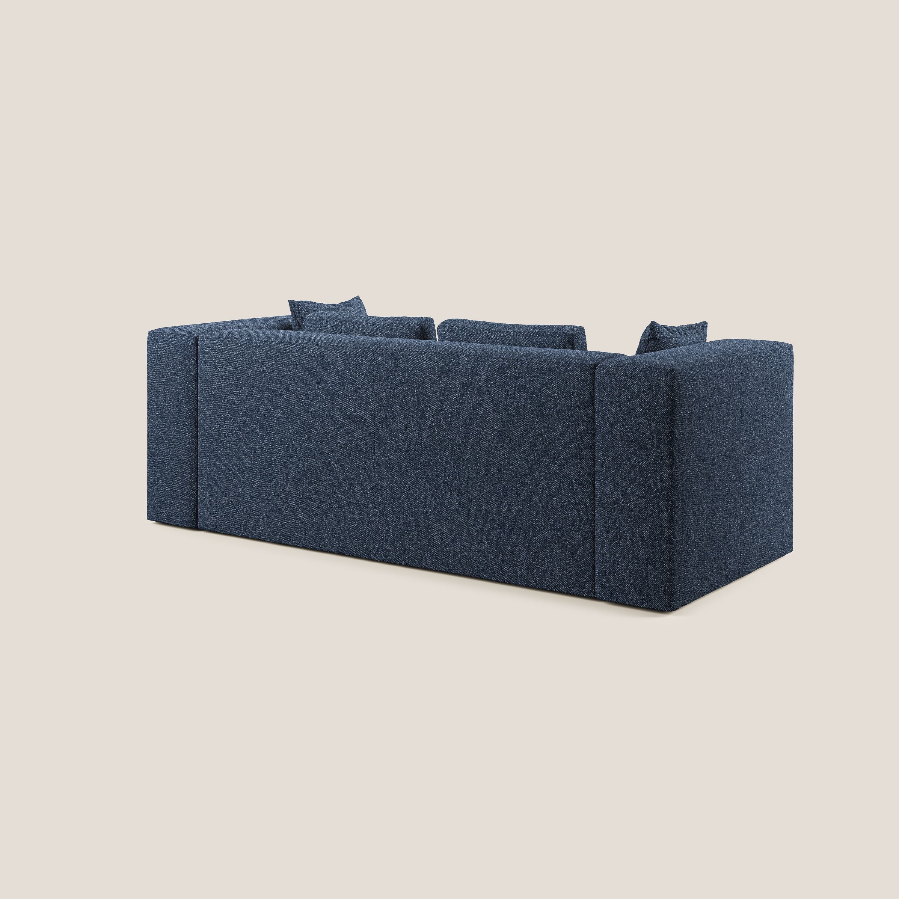Nettuno canapé moderne modulable en bouclette douce T07 bleu - Image 4