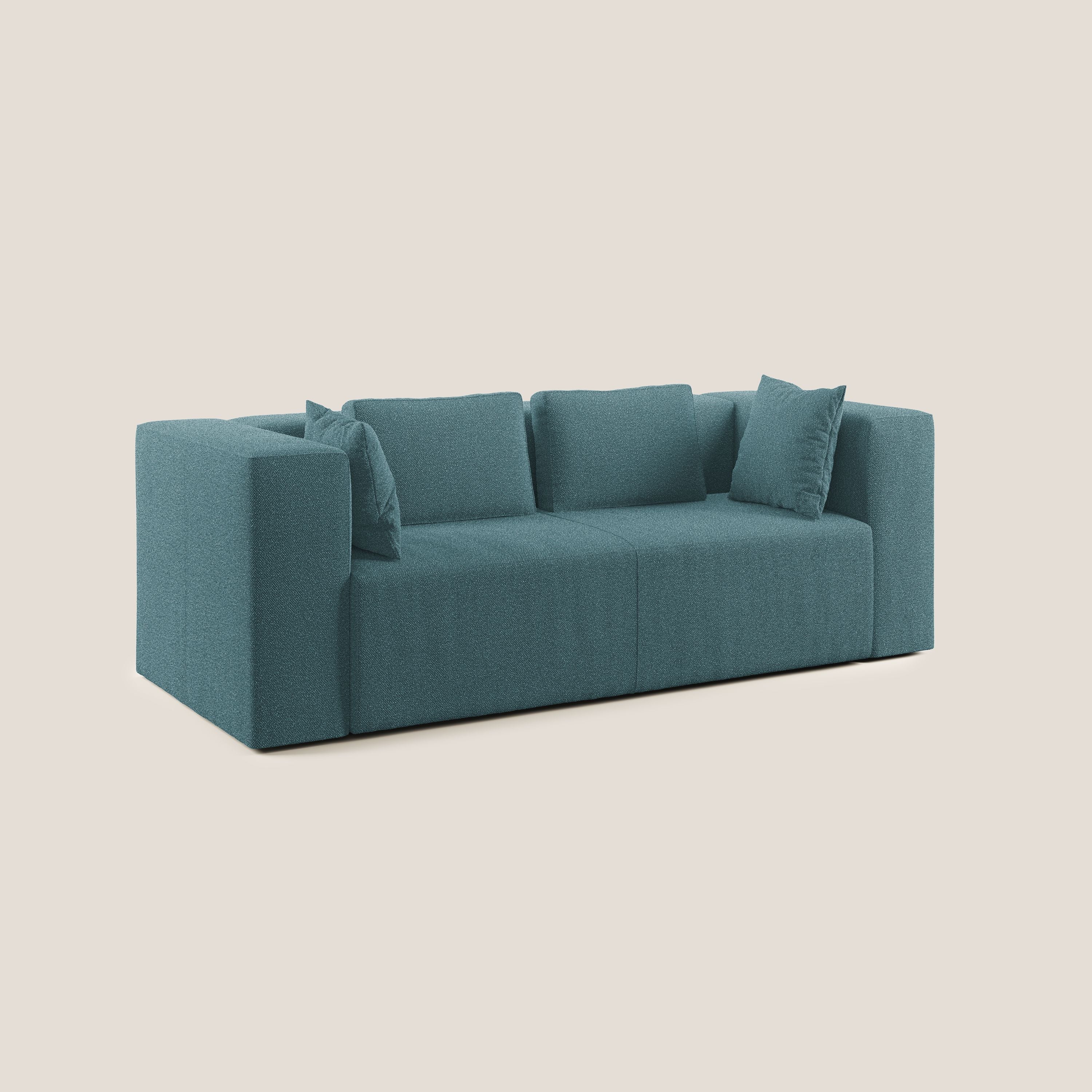Nettuno canapé moderne modulable en bouclette douce T07 bleu ciel - Image 10