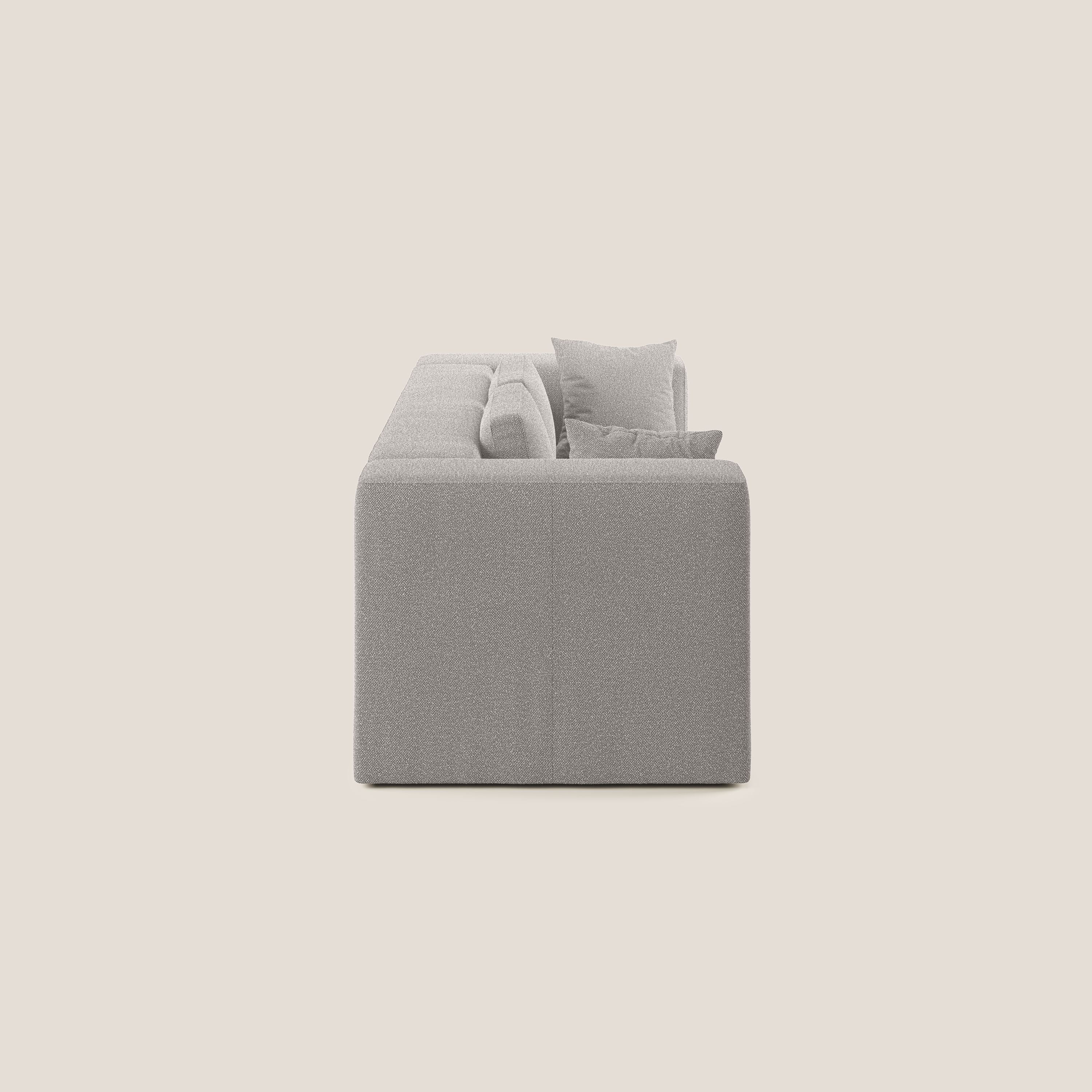 Nettuno canapé moderne modulable en bouclette douce T07 gris - Image 3