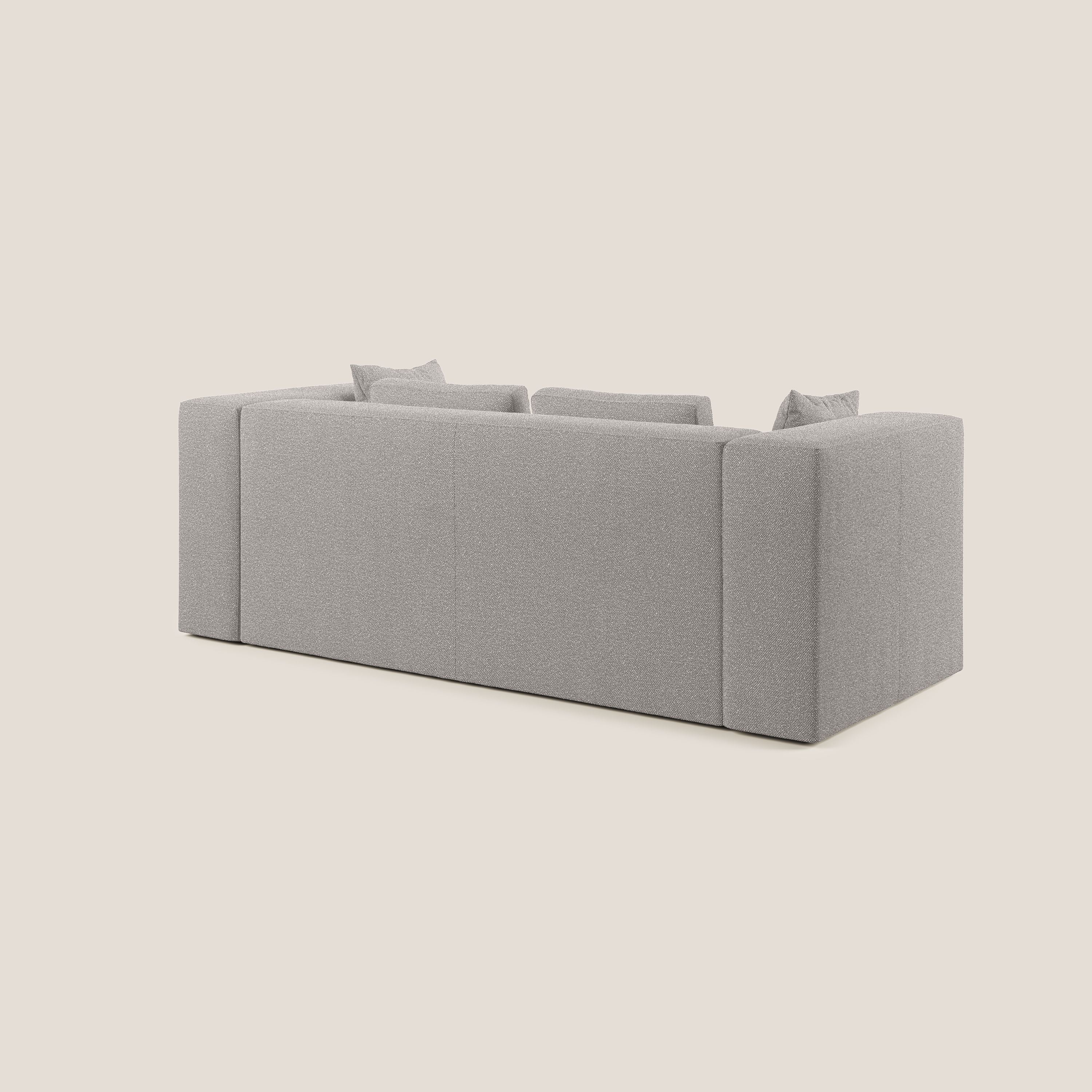 Nettuno canapé moderne modulable en bouclette douce T07 gris - Image 4