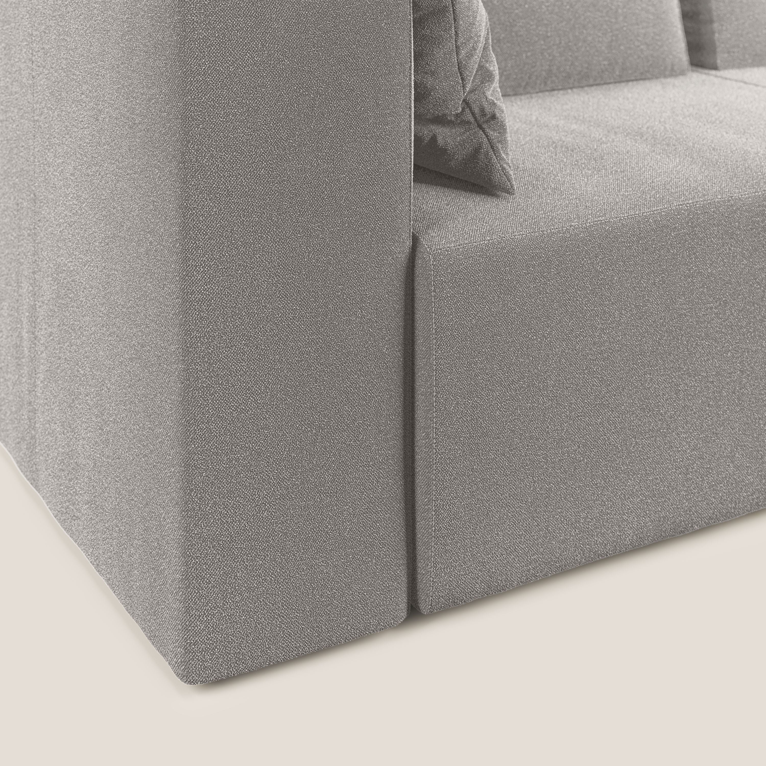 Nettuno canapé moderne modulable en bouclette douce T07 gris - Image 5