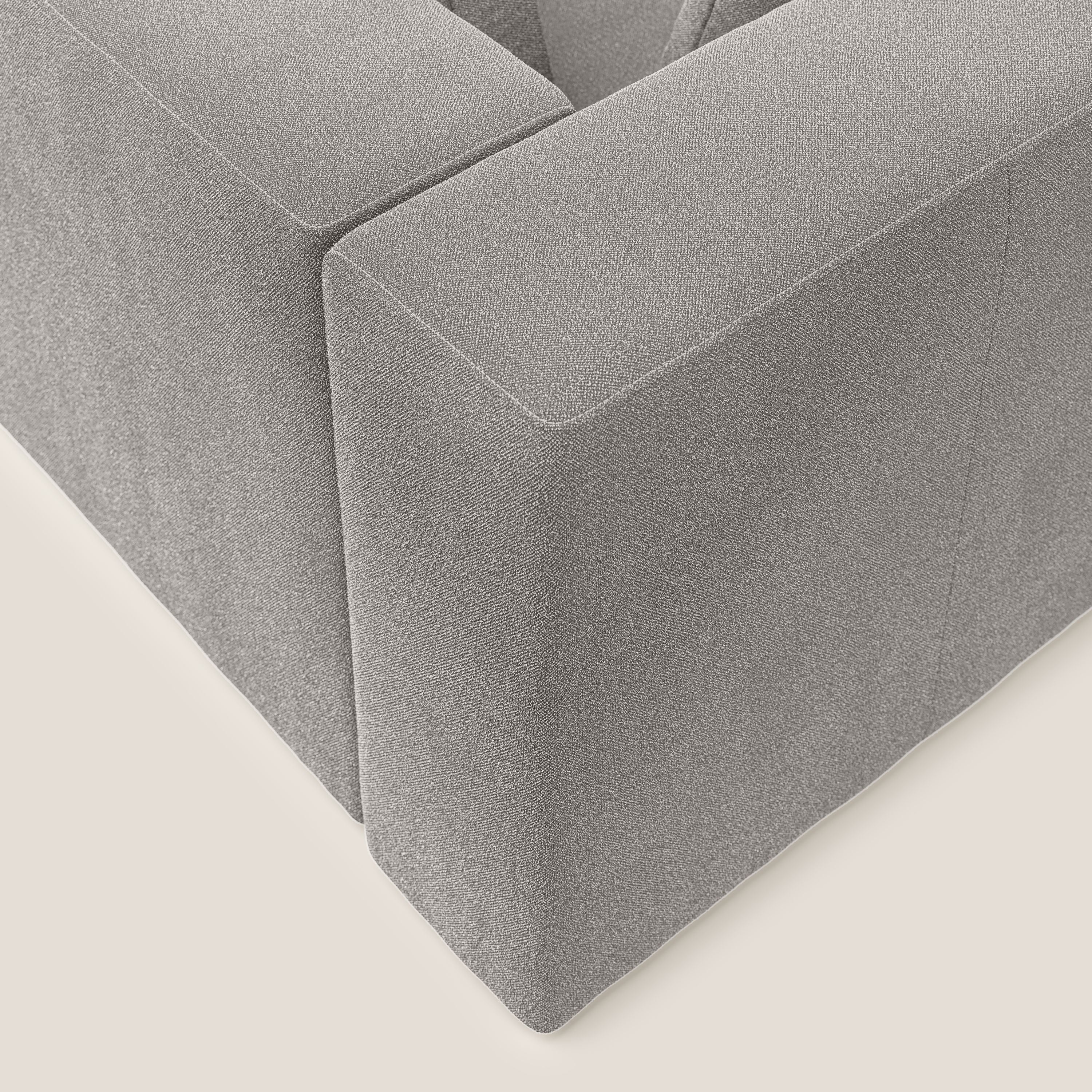 Nettuno canapé moderne modulable en bouclette douce T07 gris - Image 6