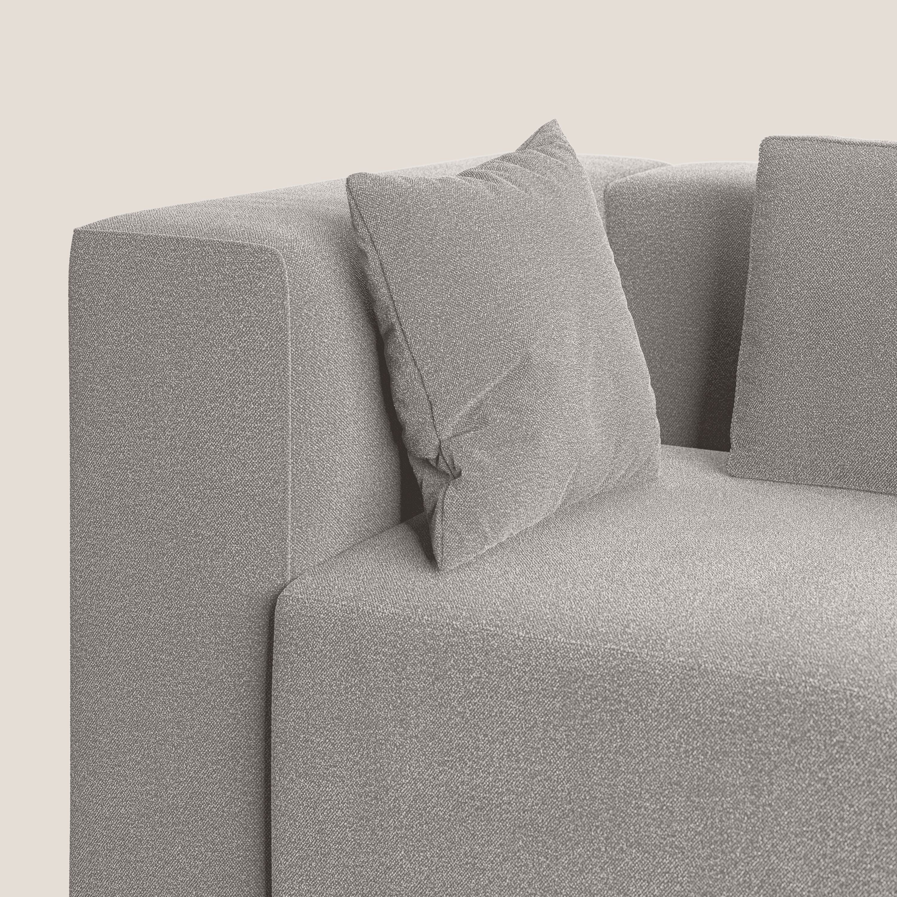 Nettuno canapé moderne modulable en bouclette douce T07 gris - Image 7