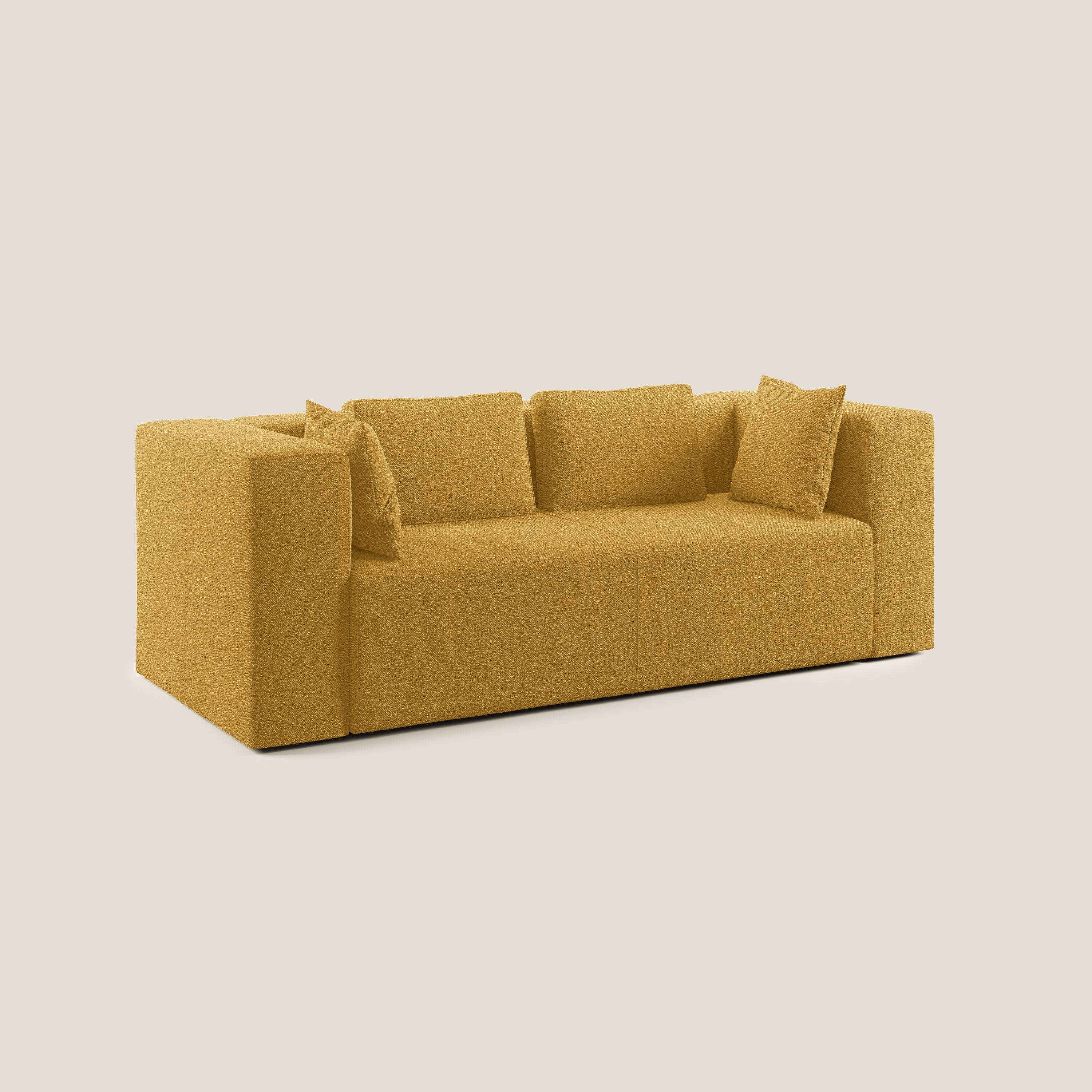 Nettuno canapé moderne modulable en bouclette douce T07 jaune - Image 10
