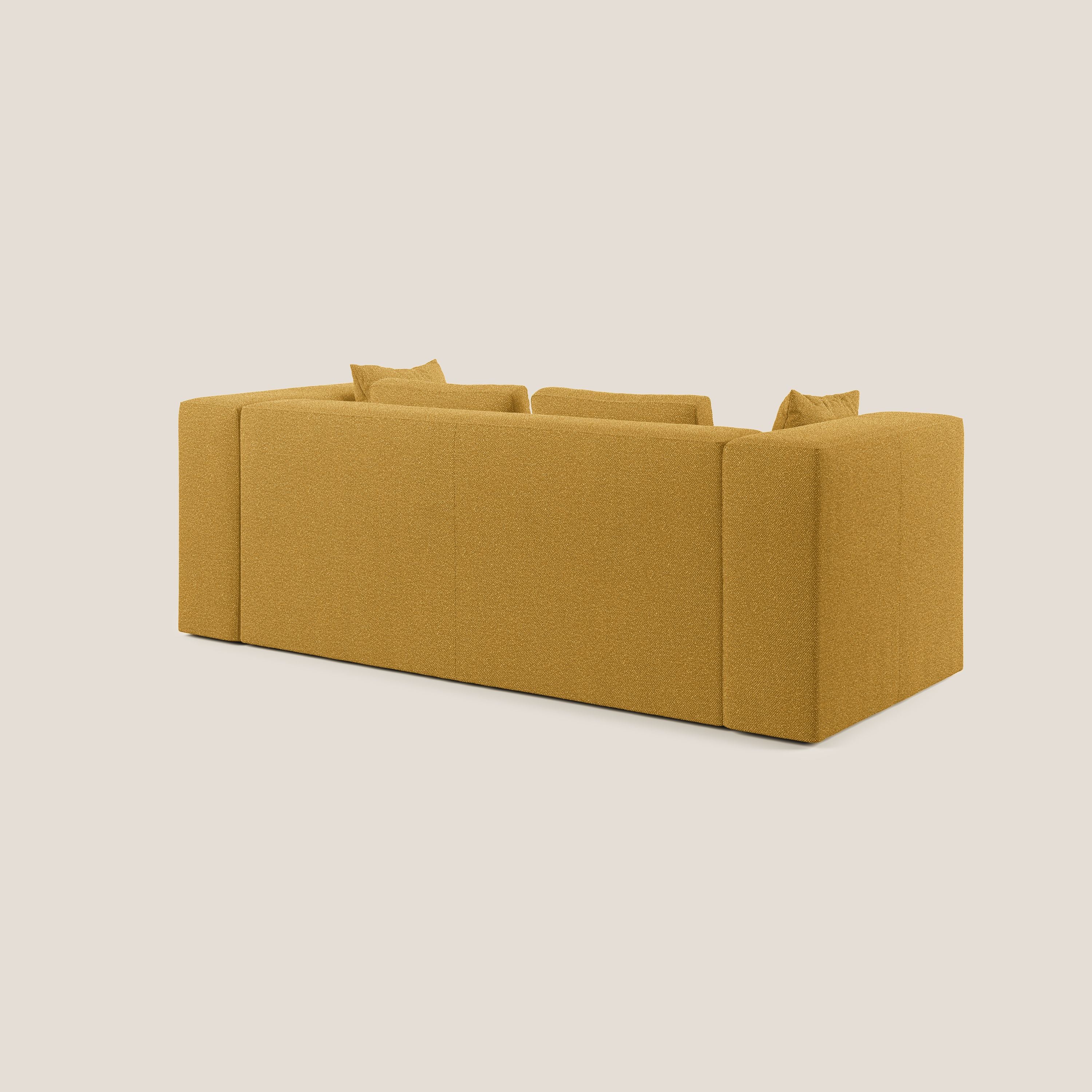 Nettuno canapé moderne modulable en bouclette douce T07 jaune - Image 3