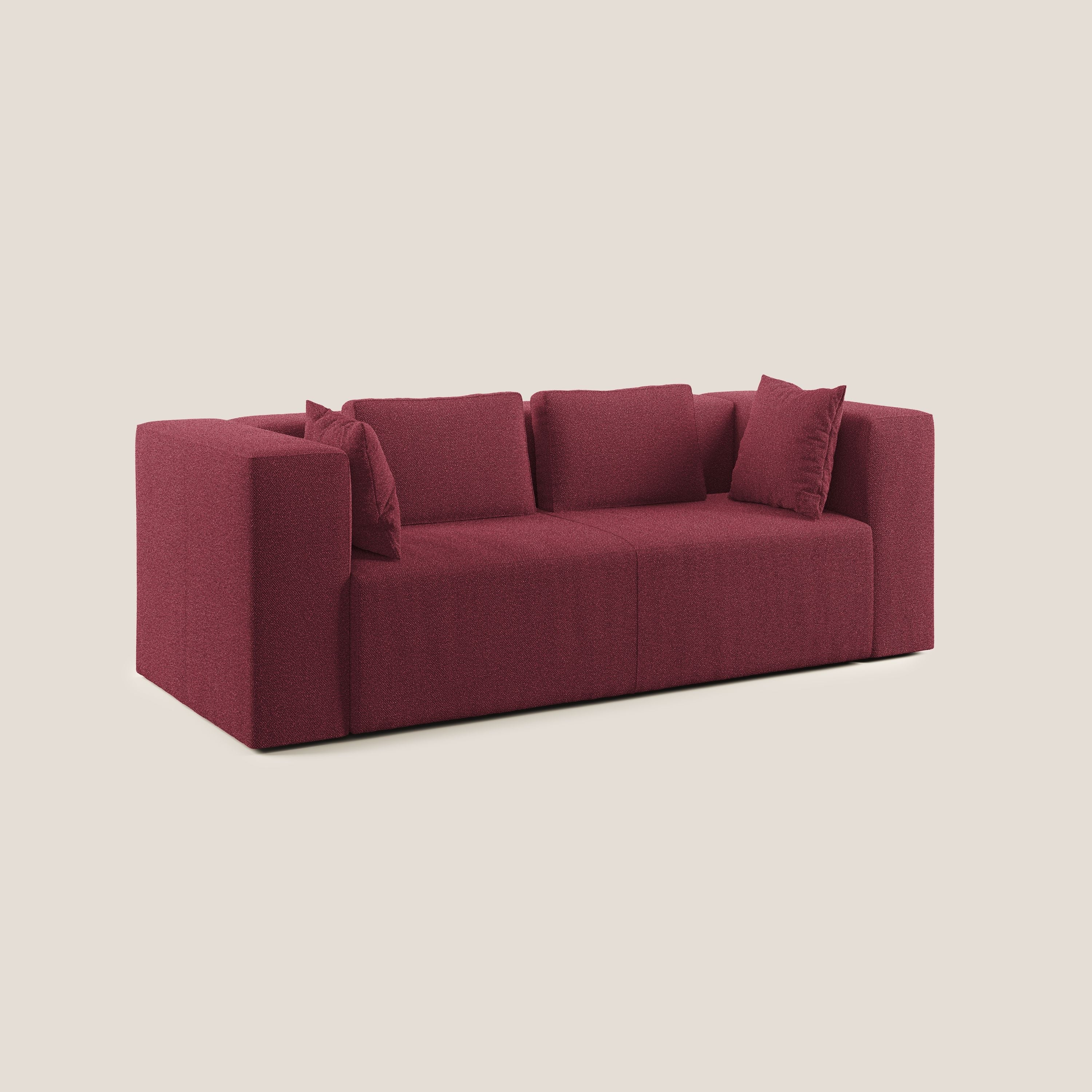 Nettuno canapé moderne modulable en bouclette douce T07 rouge - Image 10