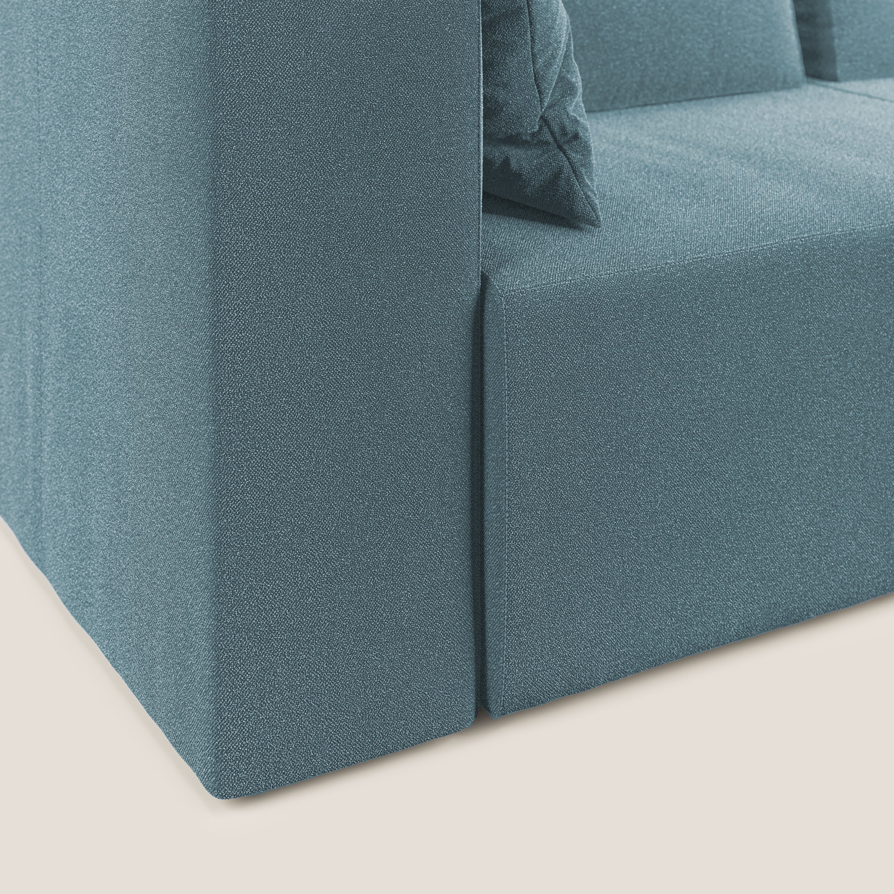 Nettuno canapé moderne modulable en bouclette douce T07 sucre glace - Image 4