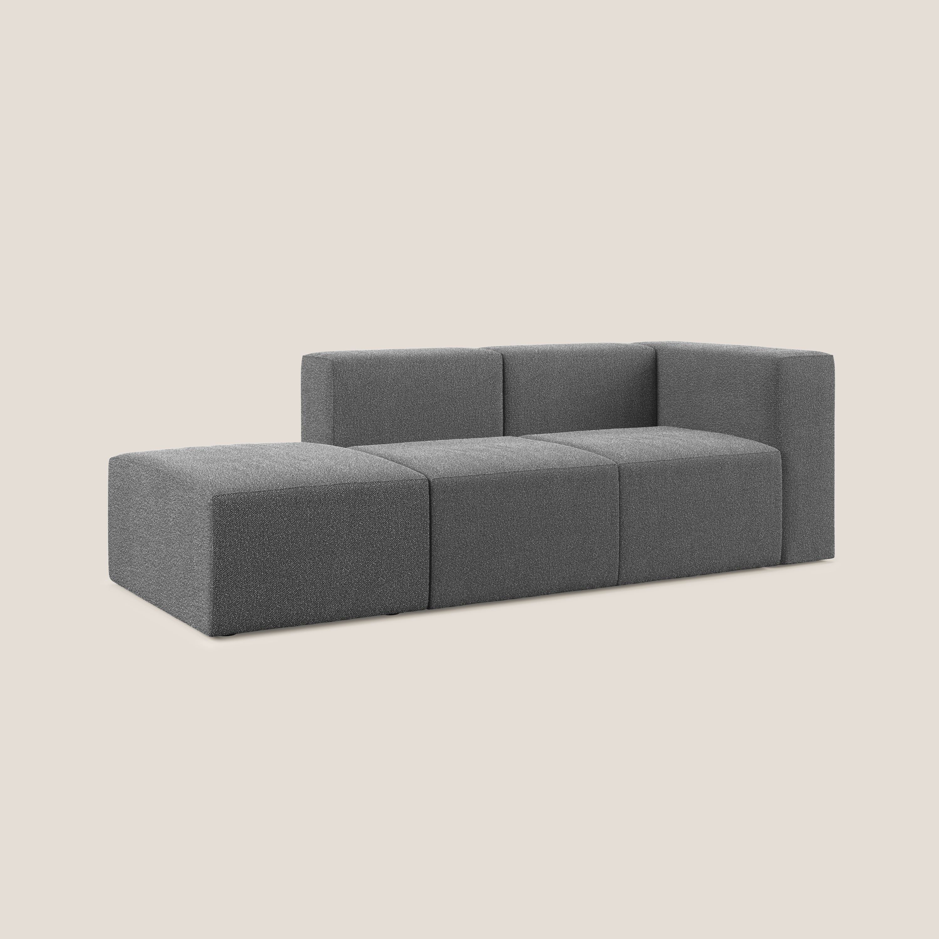 Nettuno canapé moderne modulable en bouclette douce T07 anthracite - Image 2