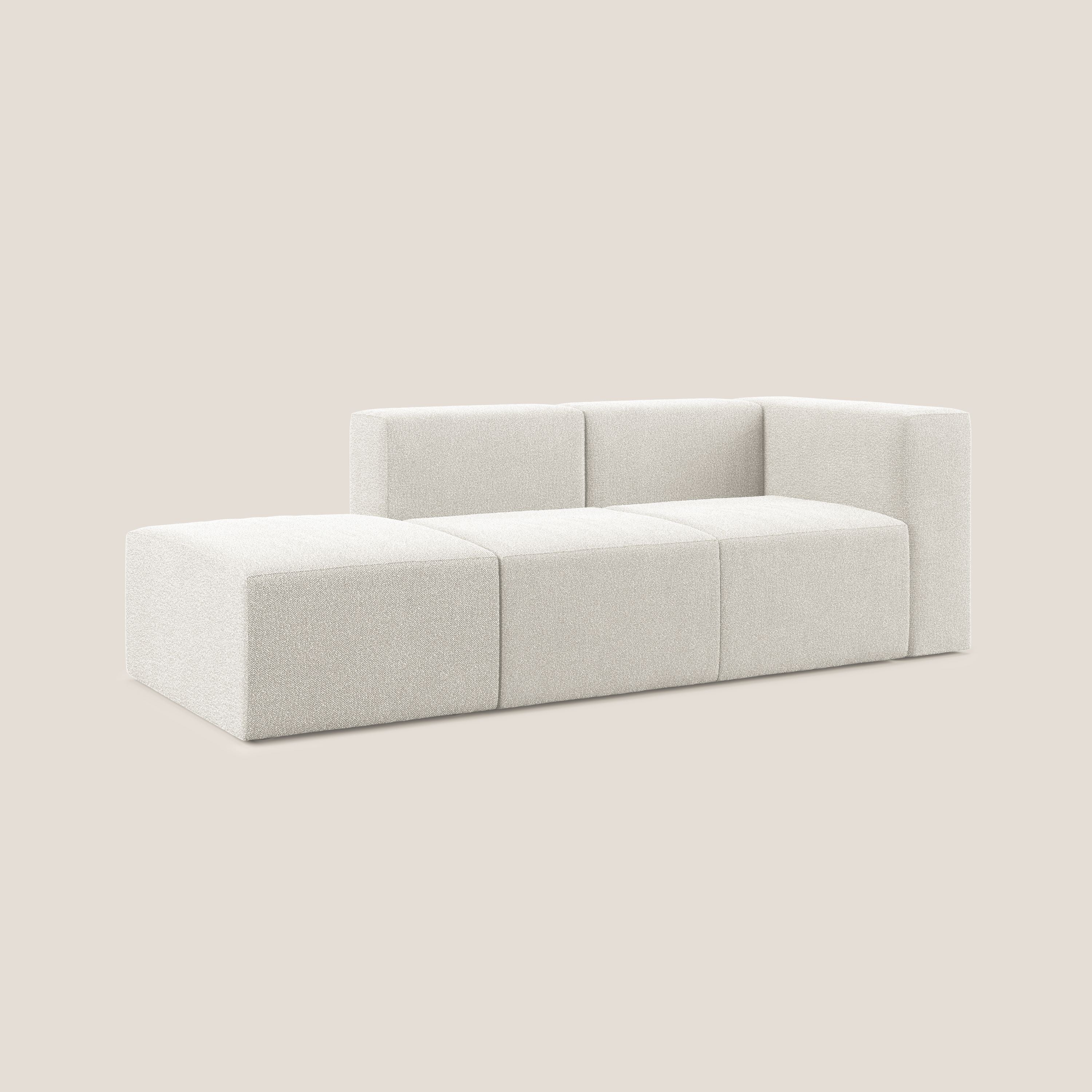 Nettuno canapé moderne modulable en bouclette douce T07 blanc - Image 2