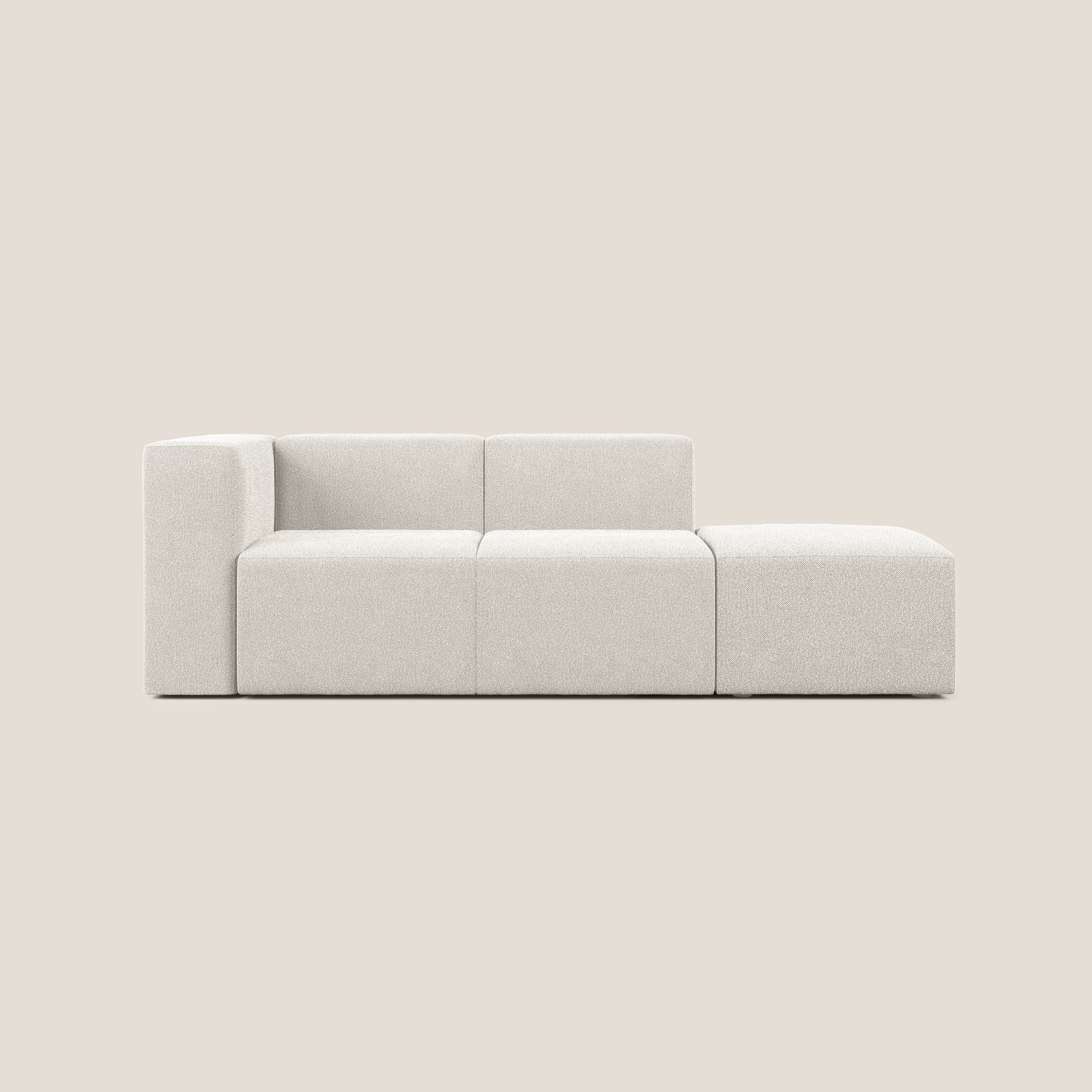 Nettuno canapé moderne modulable en bouclette douce T07 blanc - Image 7