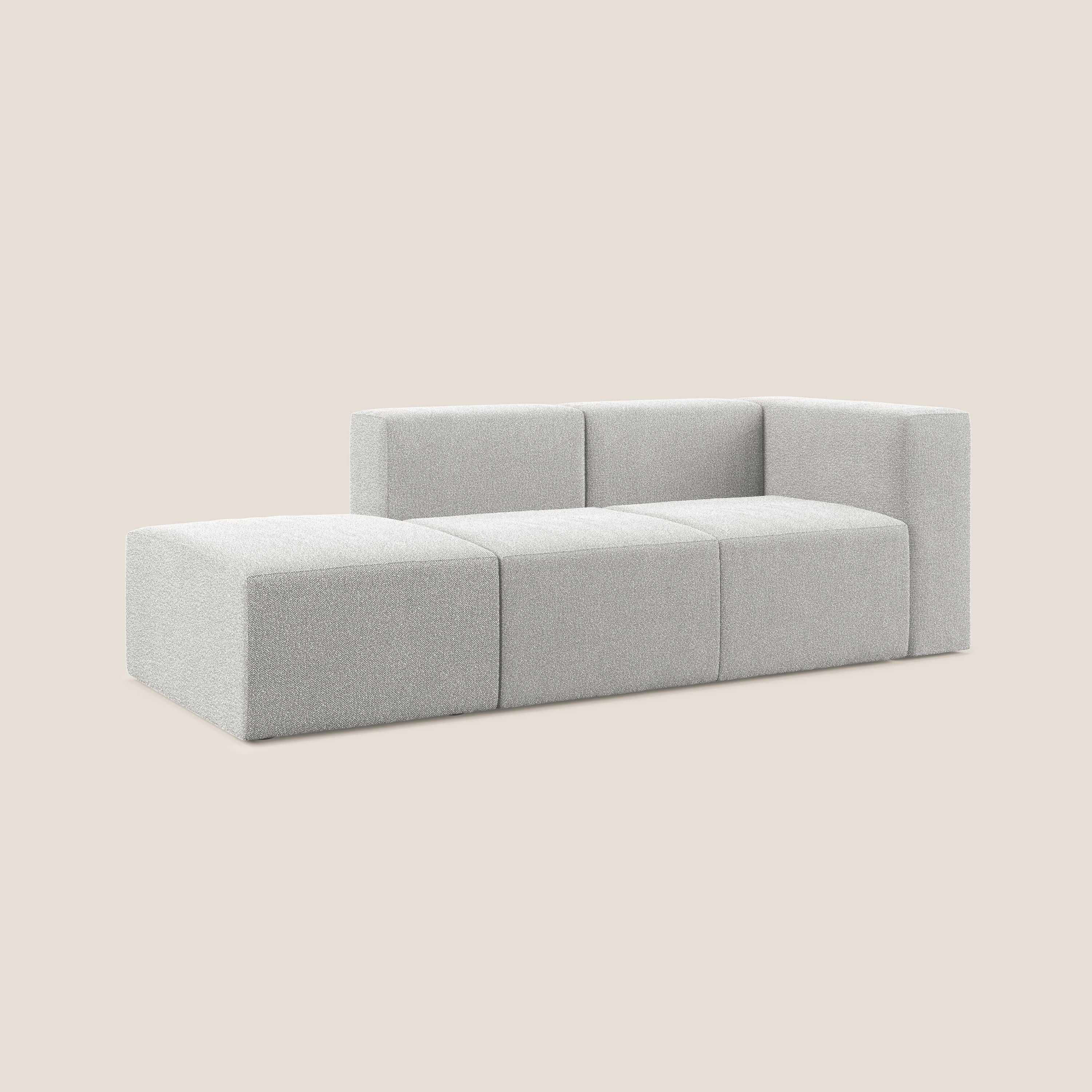 Nettuno canapé moderne modulable en bouclette douce T07 gris - Image 2