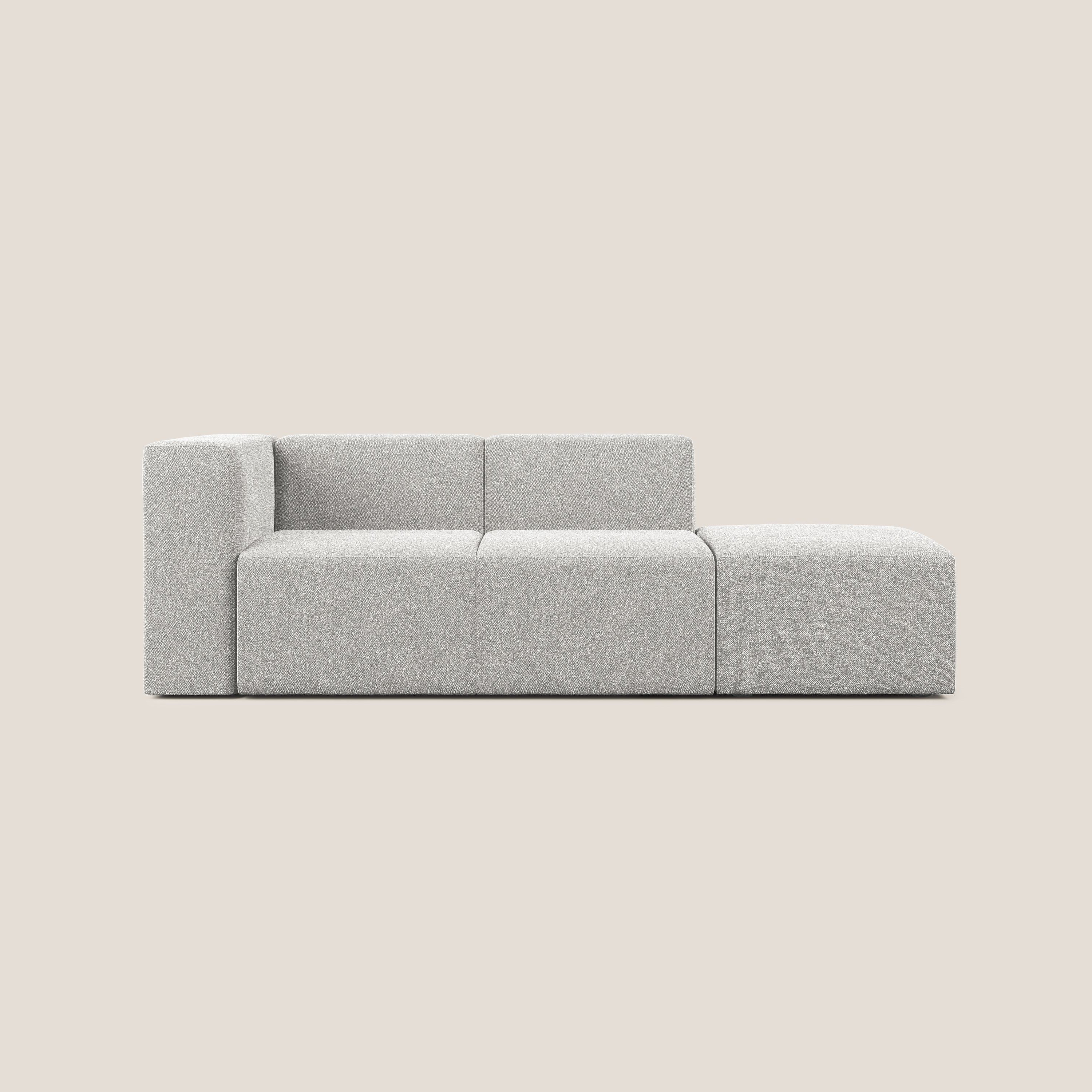Nettuno canapé moderne modulable en bouclette douce T07 gris - Image 8