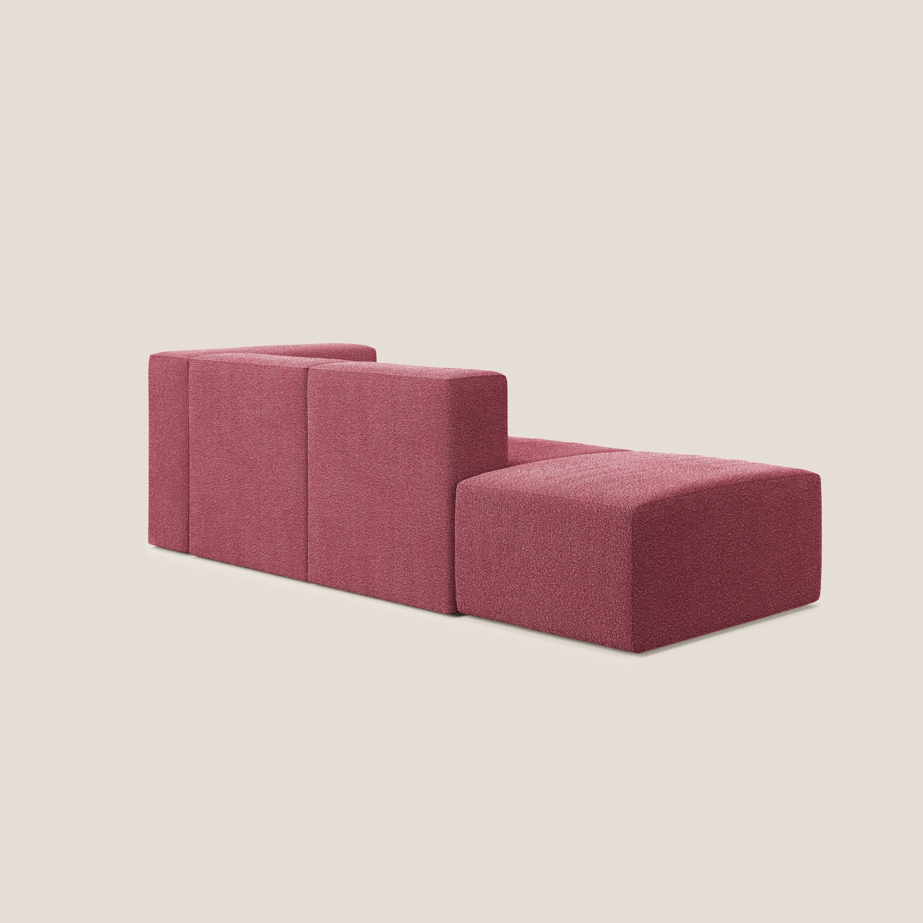 Nettuno canapé moderne modulable en bouclette douce T07 rouge - Image 4