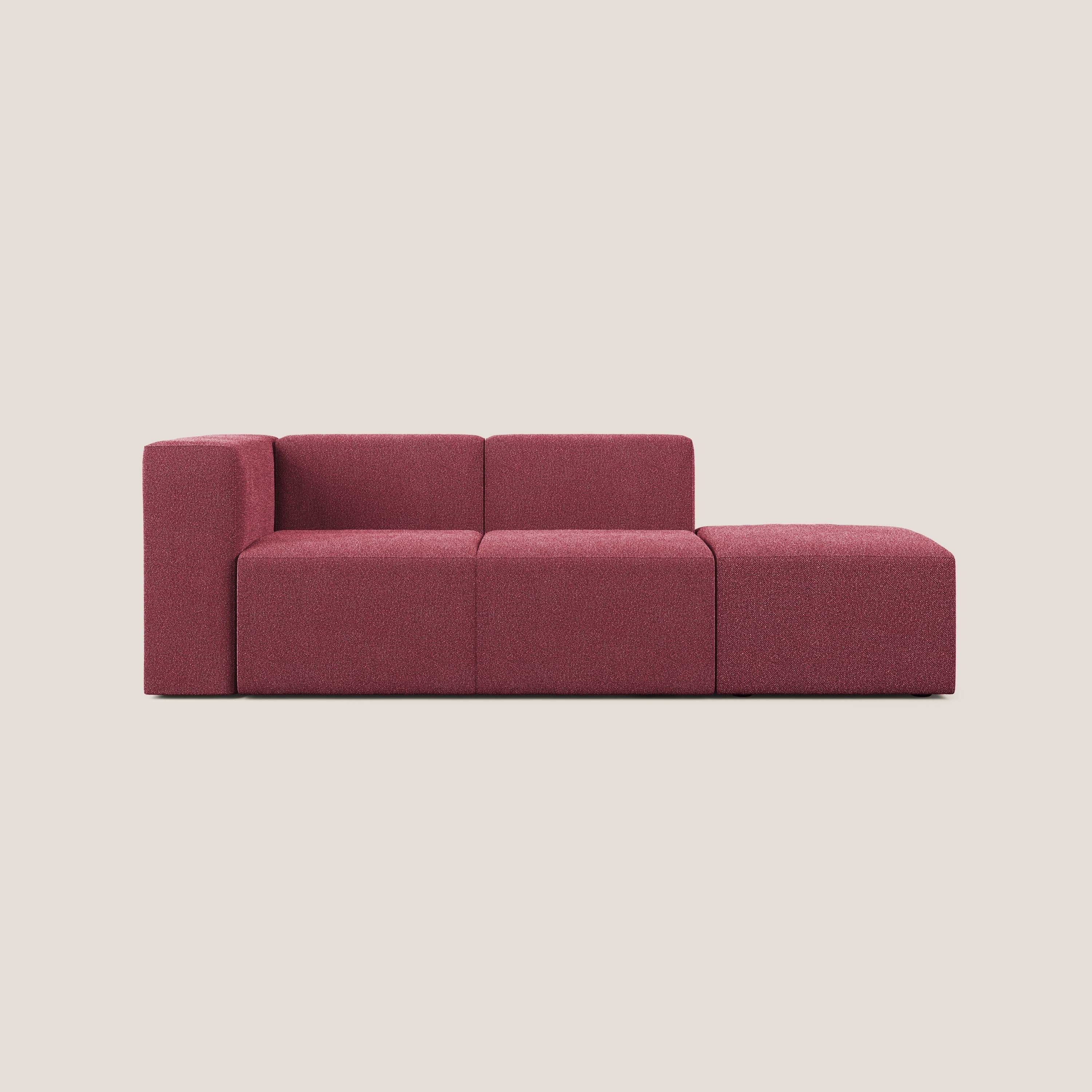 Nettuno canapé moderne modulable en bouclette douce T07 rouge - Image 8