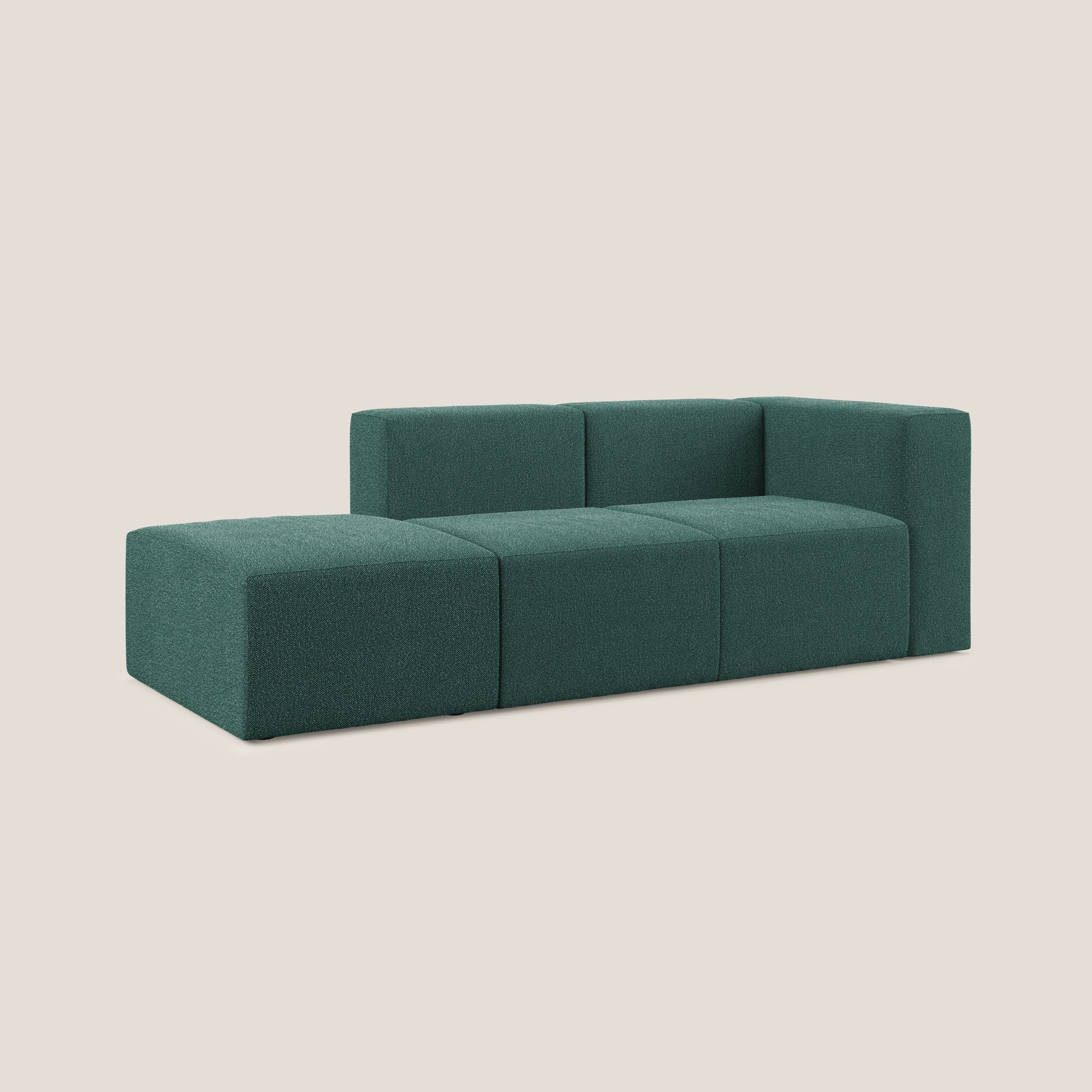 Nettuno canapé moderne modulable en bouclette douce T07 vert - Image 2