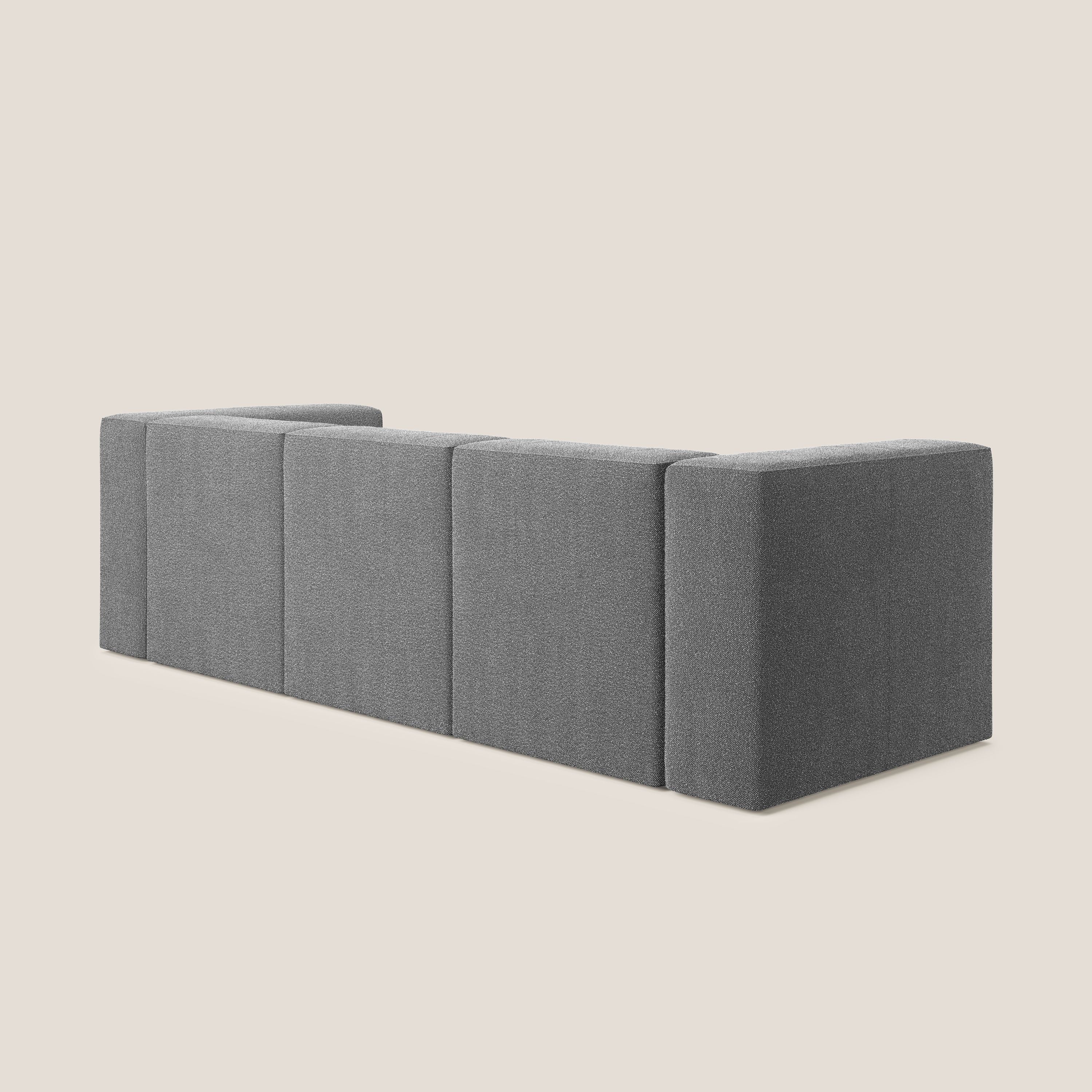 Nettuno canapé moderne modulable 3 assises en bouclette douce T07 anthracite - Image 4