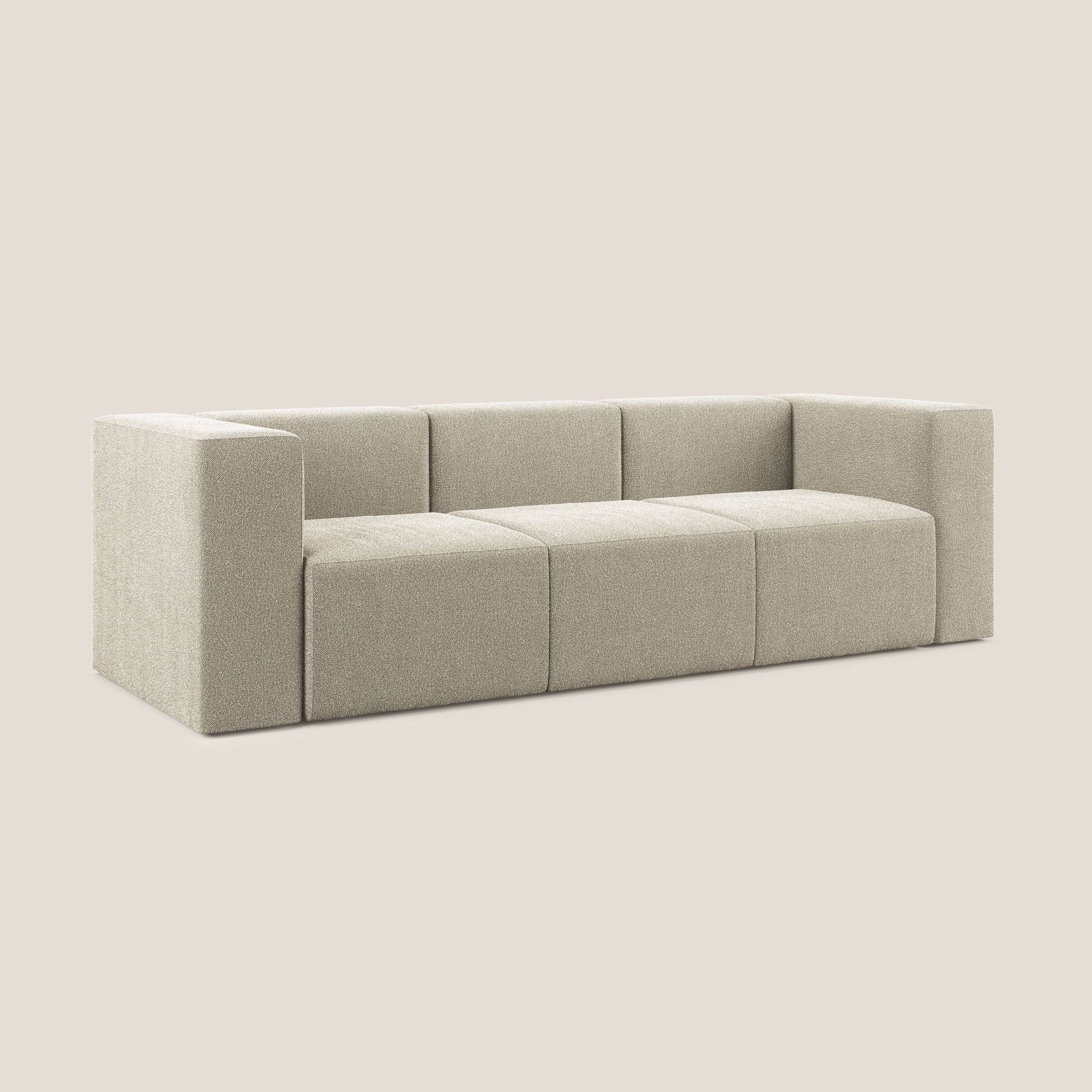 Nettuno canapé moderne modulable 3 assises en bouclette douce T07 beige - Image 2