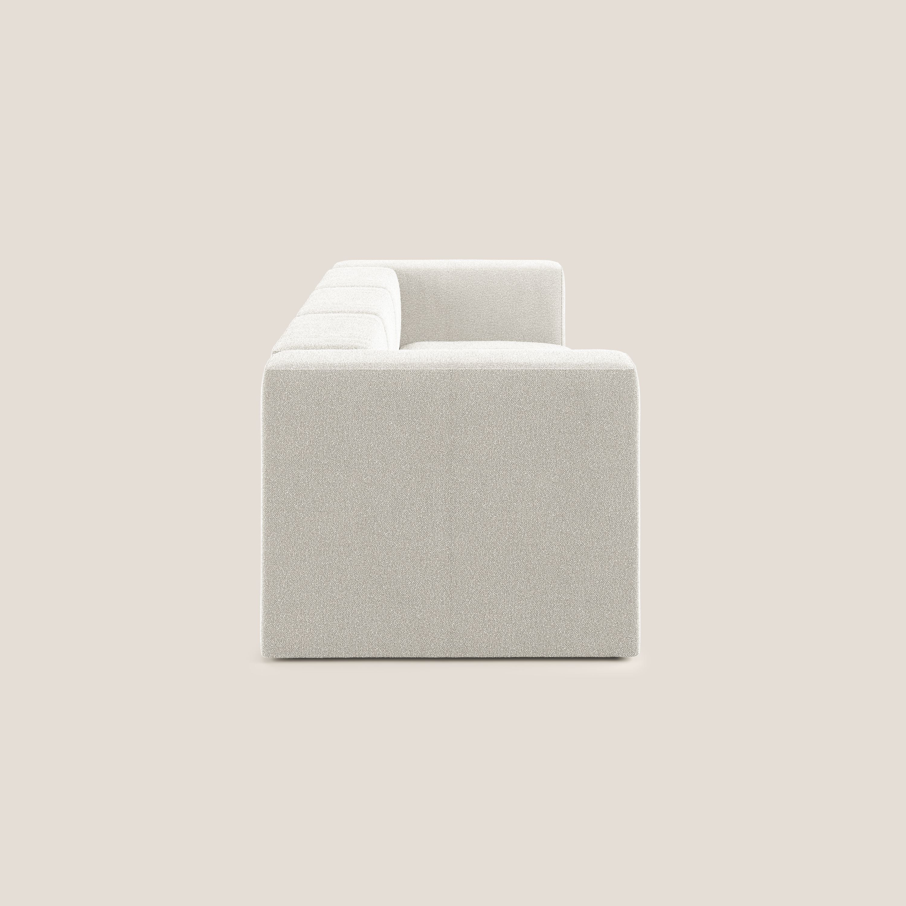 Nettuno canapé moderne modulable 3 assises en bouclette douce T07 blanc - Image 3