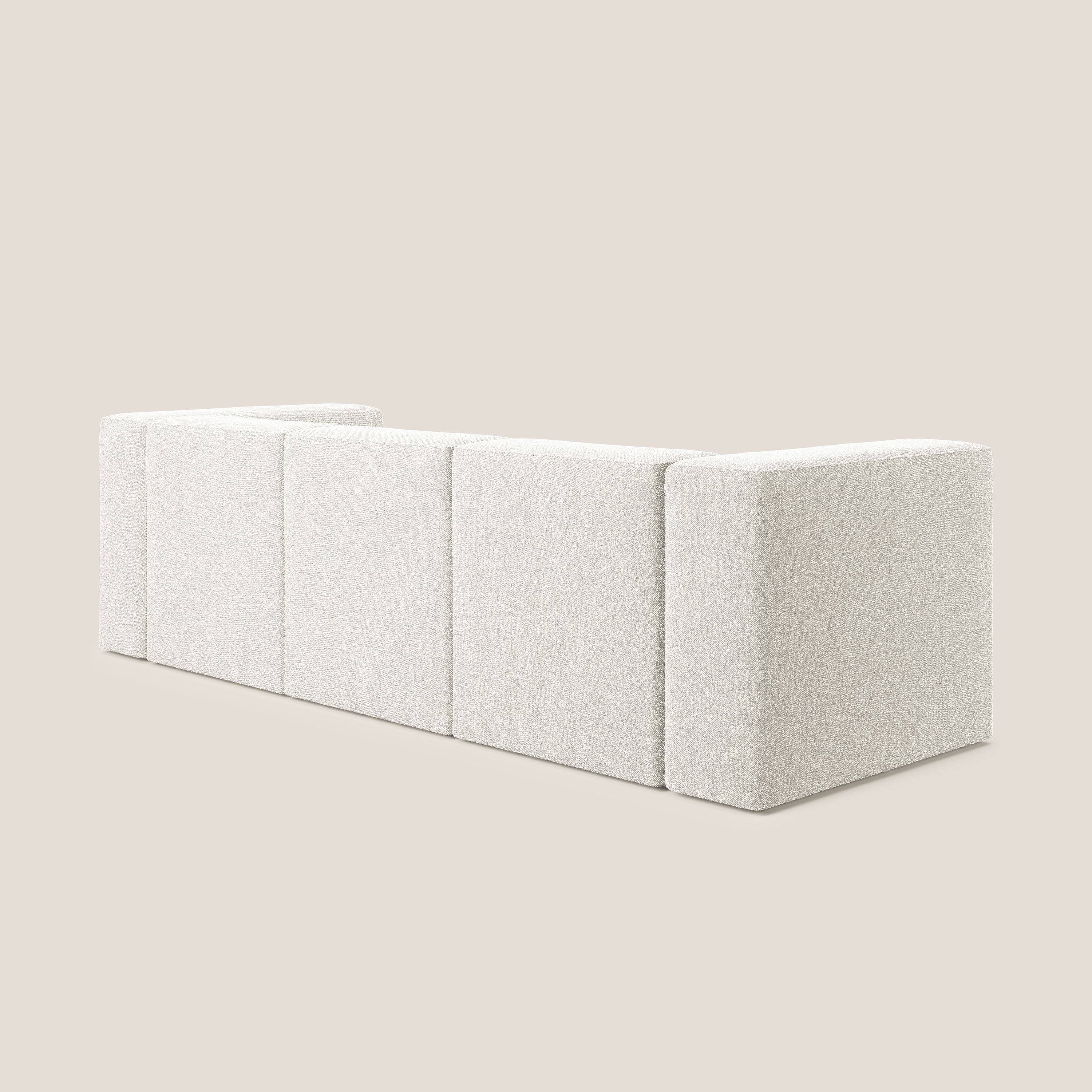 Nettuno canapé moderne modulable 3 assises en bouclette douce T07 blanc - Image 4