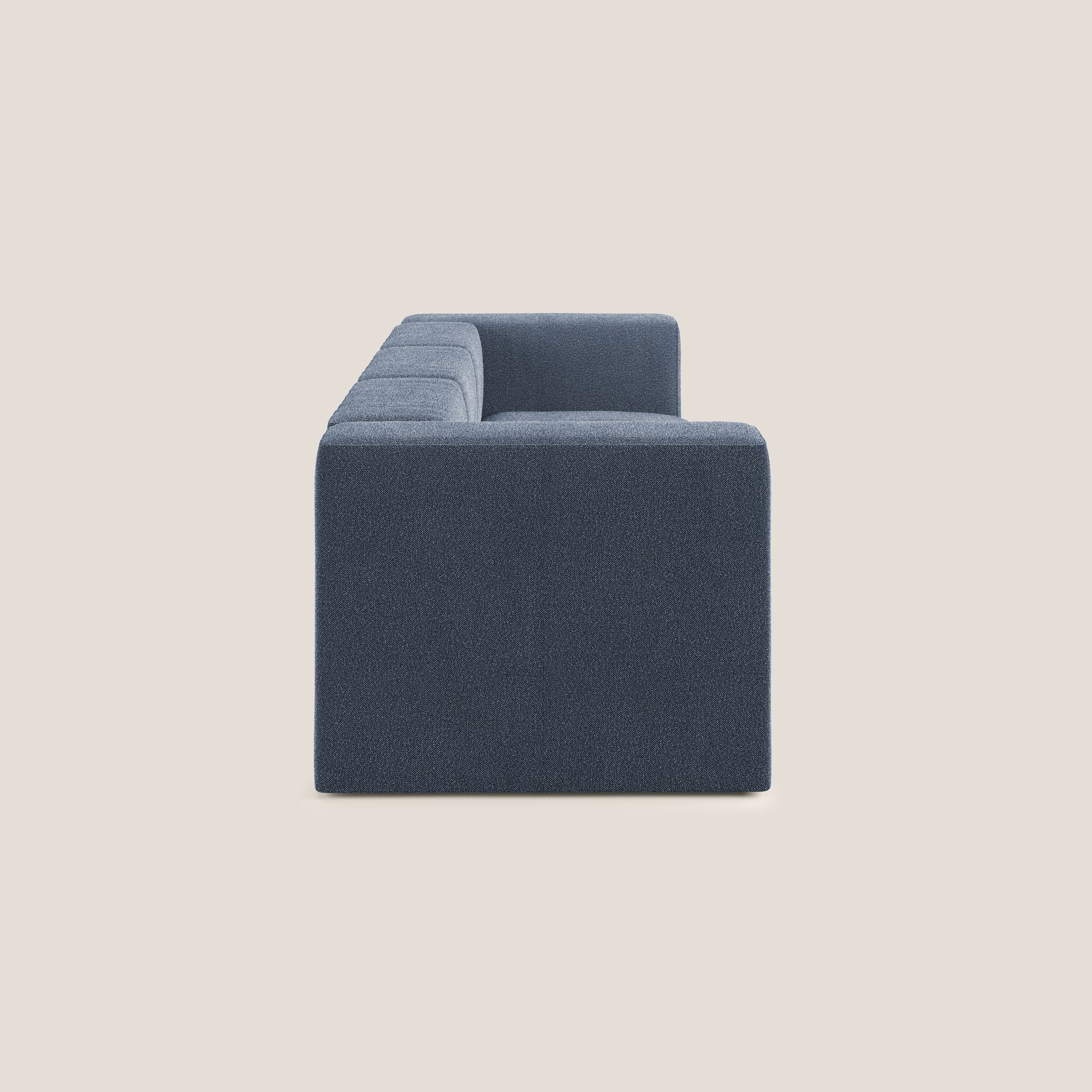 Nettuno canapé moderne modulable 3 assises en bouclette douce T07 bleu - Image 3