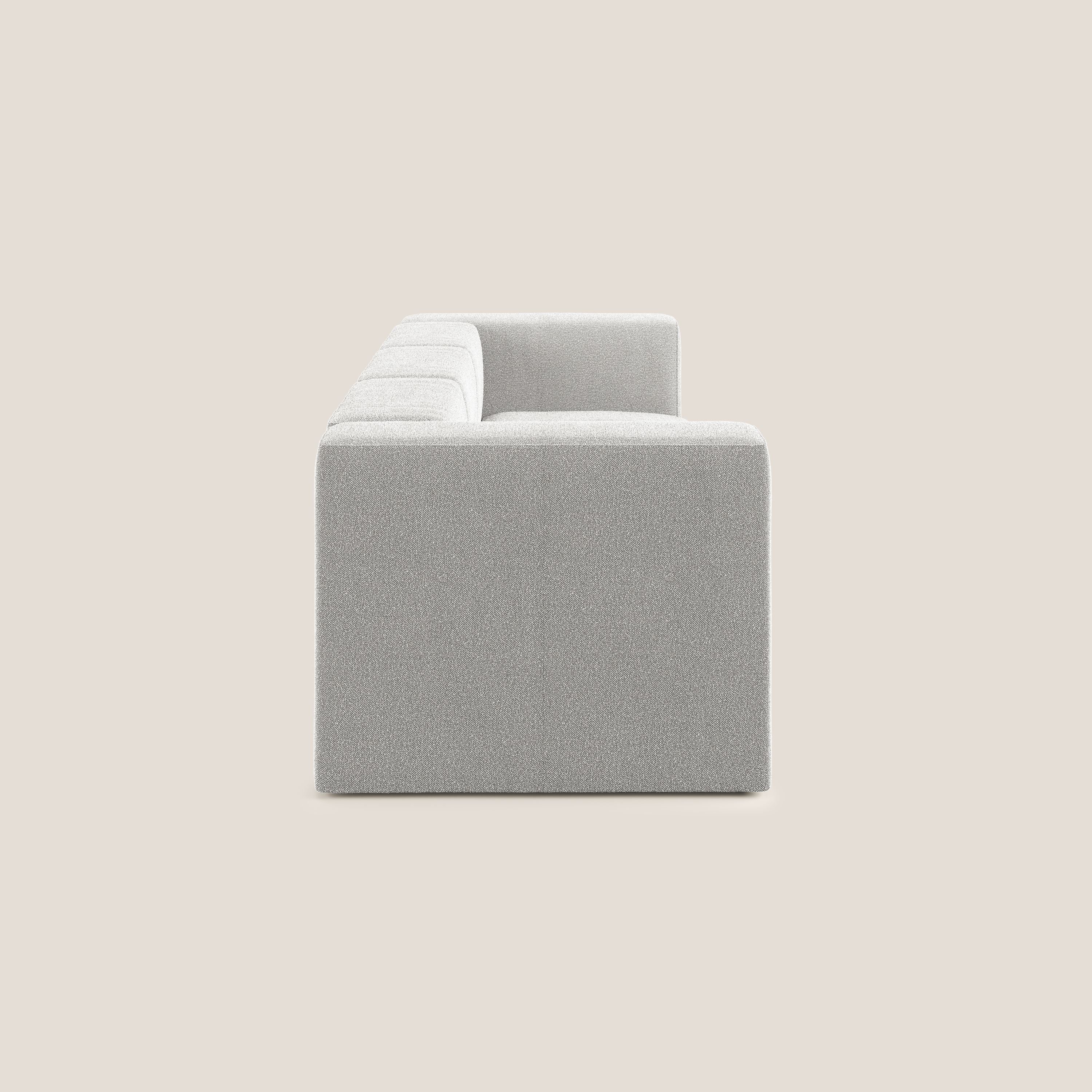 Nettuno canapé moderne modulable 3 assises en bouclette douce T07 gris - Image 3