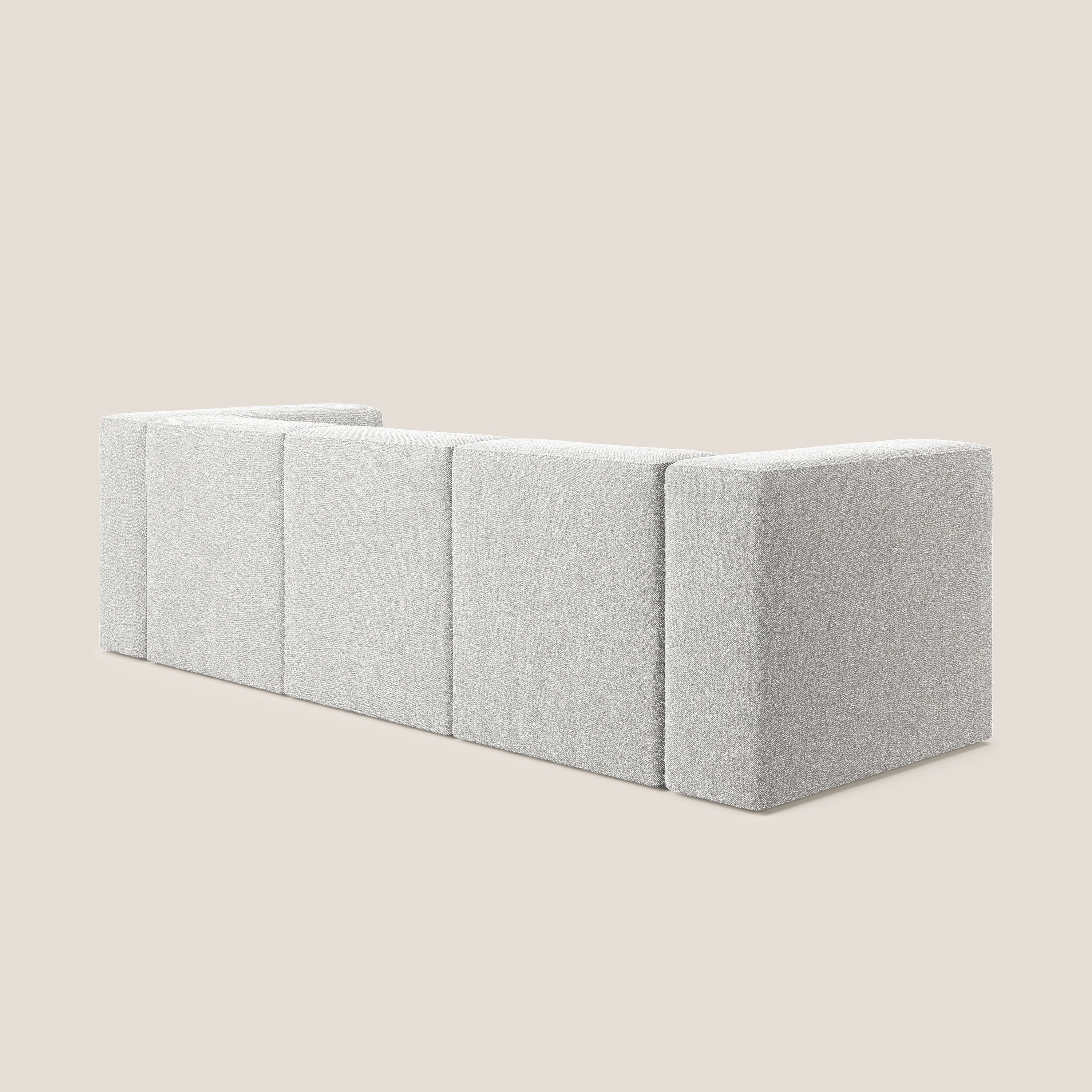 Nettuno canapé moderne modulable 3 assises en bouclette douce T07 gris - Image 4