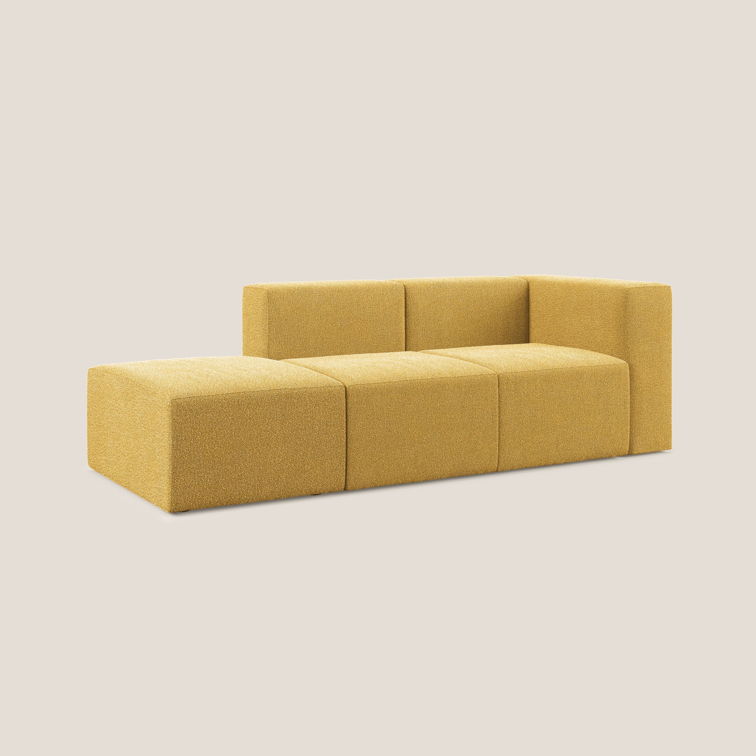 Nettuno canapé moderne modulable en bouclette douce T07 jaune - Image 3