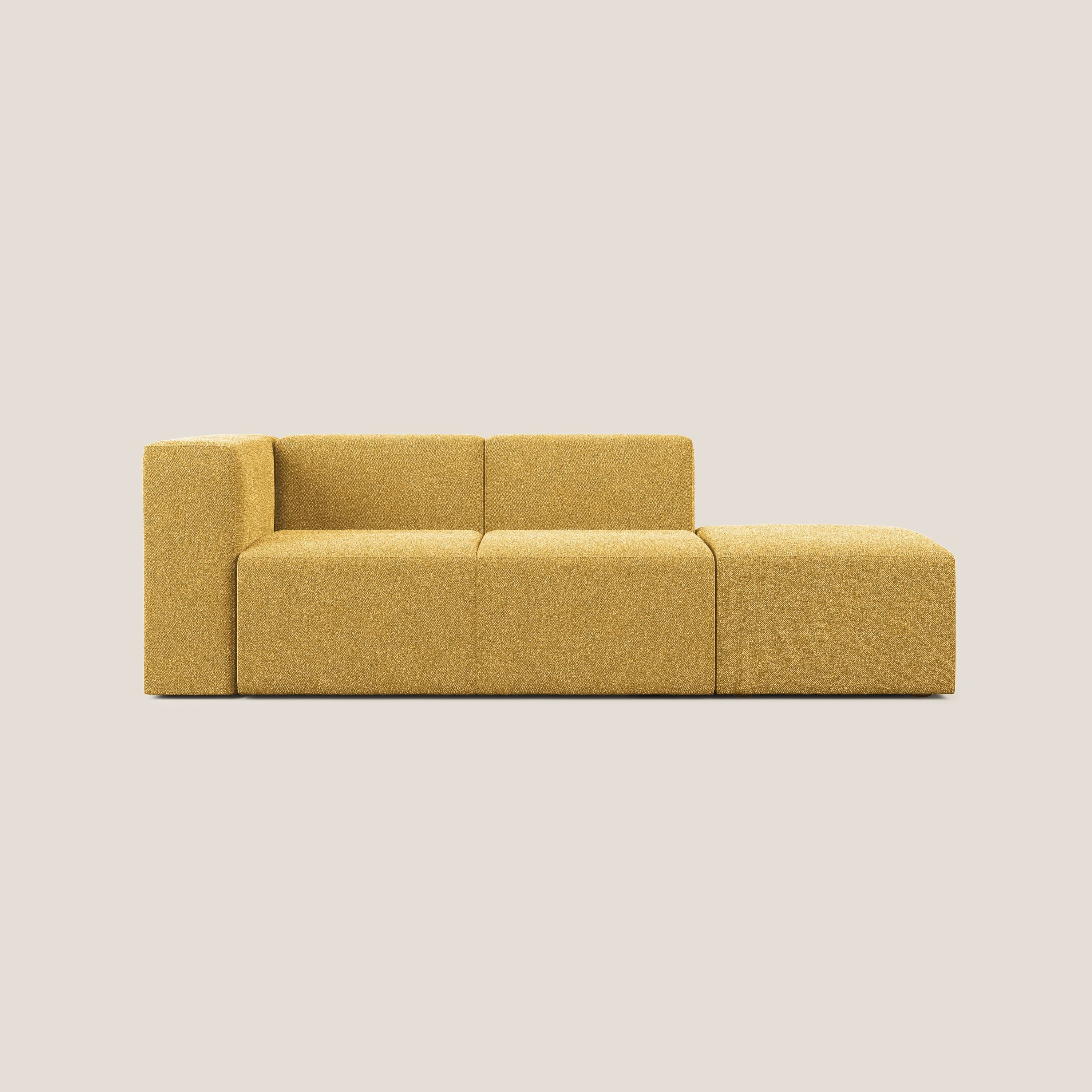 Nettuno canapé moderne modulable en bouclette douce T07 jaune - Image 4